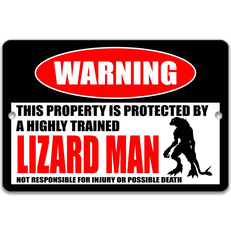 Lizard Man Sign - Scape Ore Swamp Folklore Outdoor Decor - Designs by Linda Nee