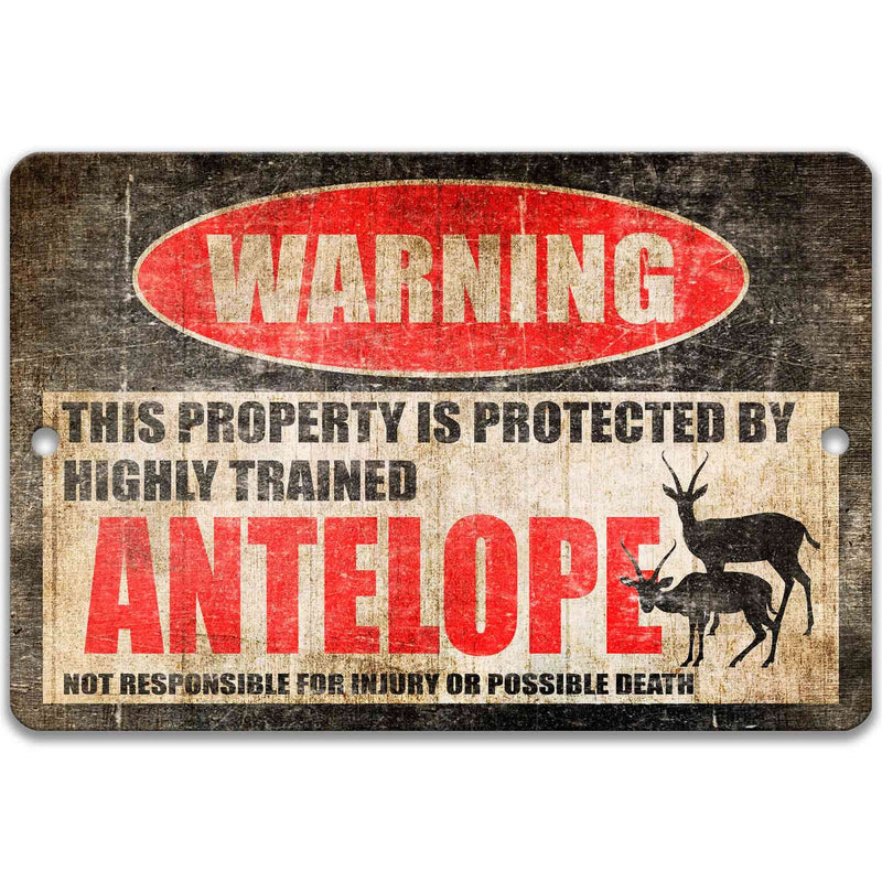 Antelope Metal Sign - Humorous Welcome Decor - Designs by Linda Nee