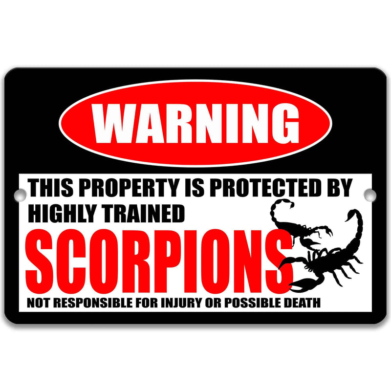 Funny Scorpion Warning Sign - Vivarium  Decor - Arachnid Decor - Designs by Linda Nee