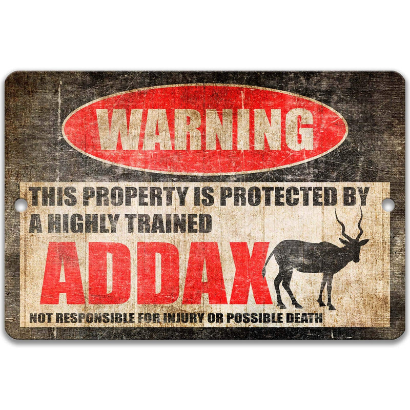 Add Some Humor to Your Home with Our Funny Addax Warning Sign - Designs by Linda Nee