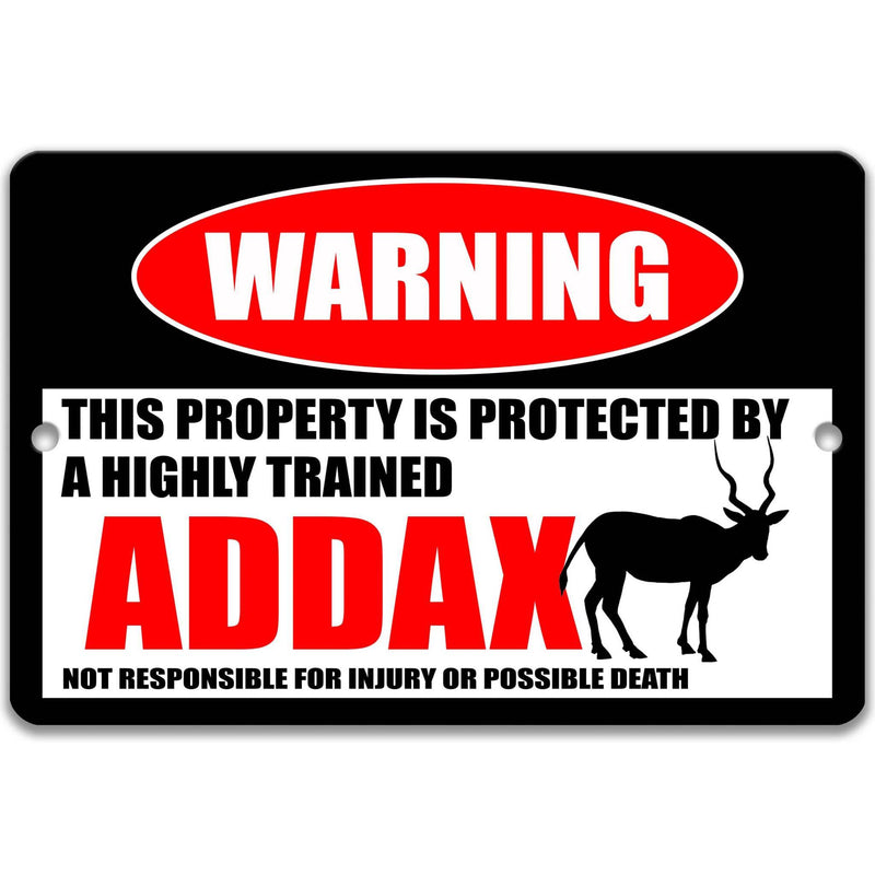 Add Some Humor to Your Home with Our Funny Addax Warning Sign - Designs by Linda Nee