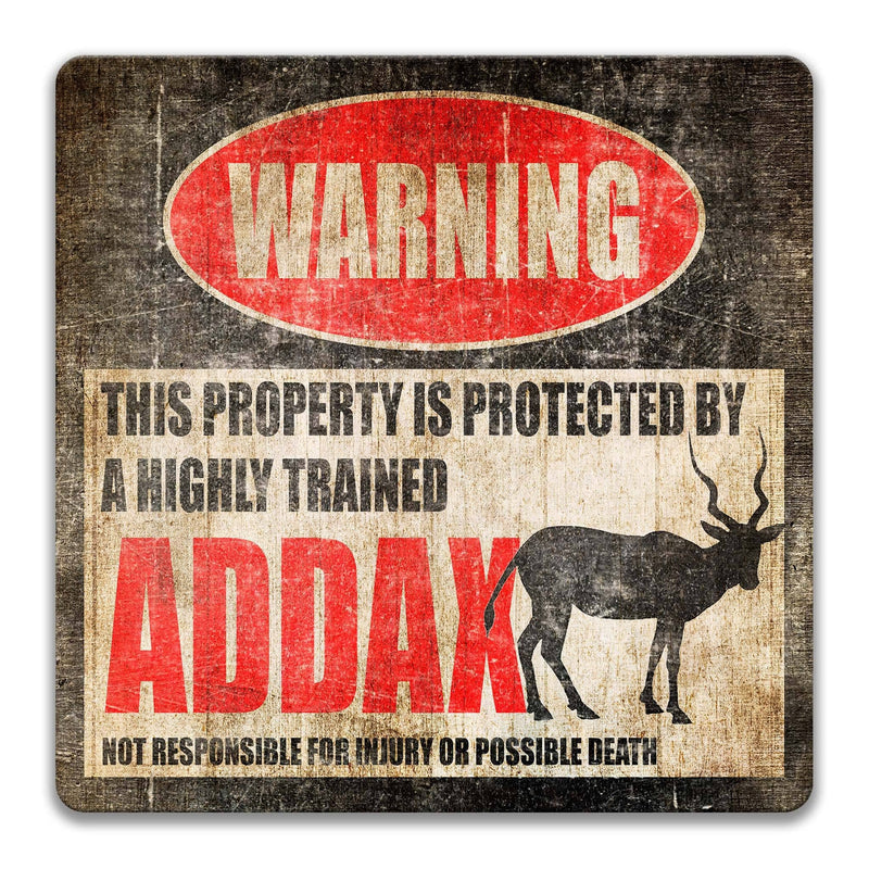 Add Some Humor to Your Home with Our Funny Addax Warning Sign - Designs by Linda Nee