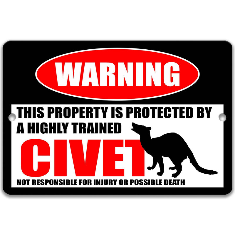 Decorate Your Cabin with a Funny Civet Warning Sign - Designs by Linda Nee