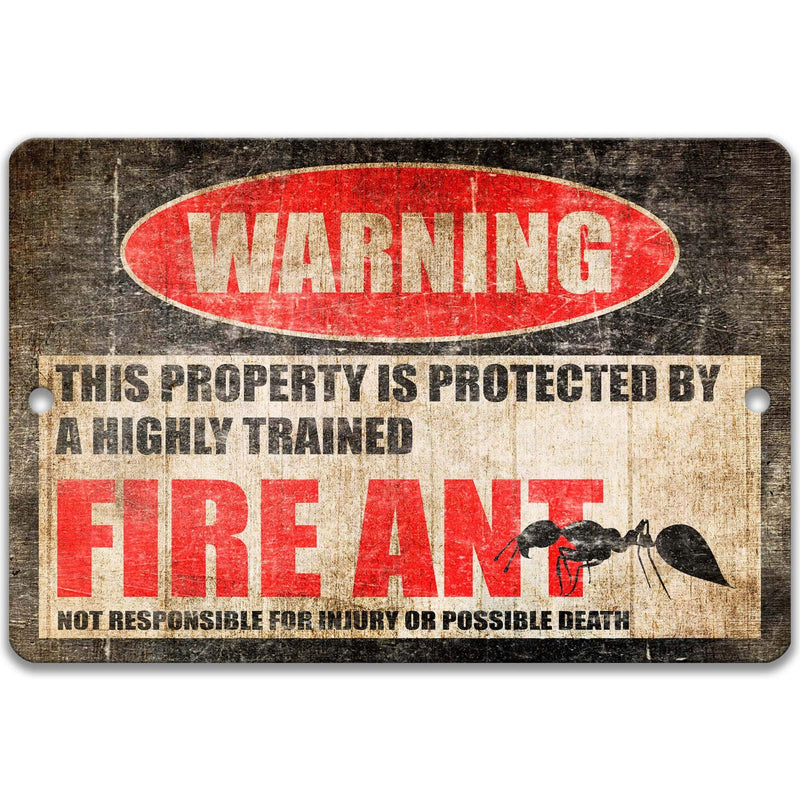 Fire Ant Warning Sign, Beware of Fire Ant Sign, Front Lawn Signs - Designs by Linda Nee