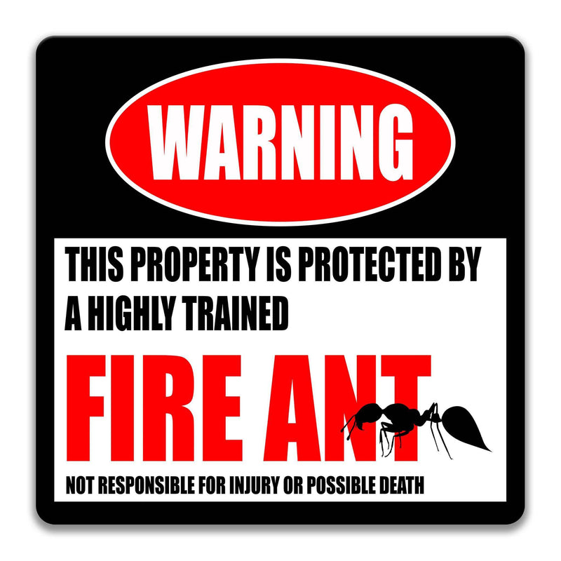 Fire Ant Warning Sign, Beware of Fire Ant Sign, Front Lawn Signs - Designs by Linda Nee