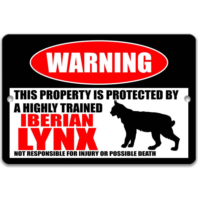 Funny Iberian Lynx Warning Sign, Spanish Lynx, Felines - Designs by Linda Nee