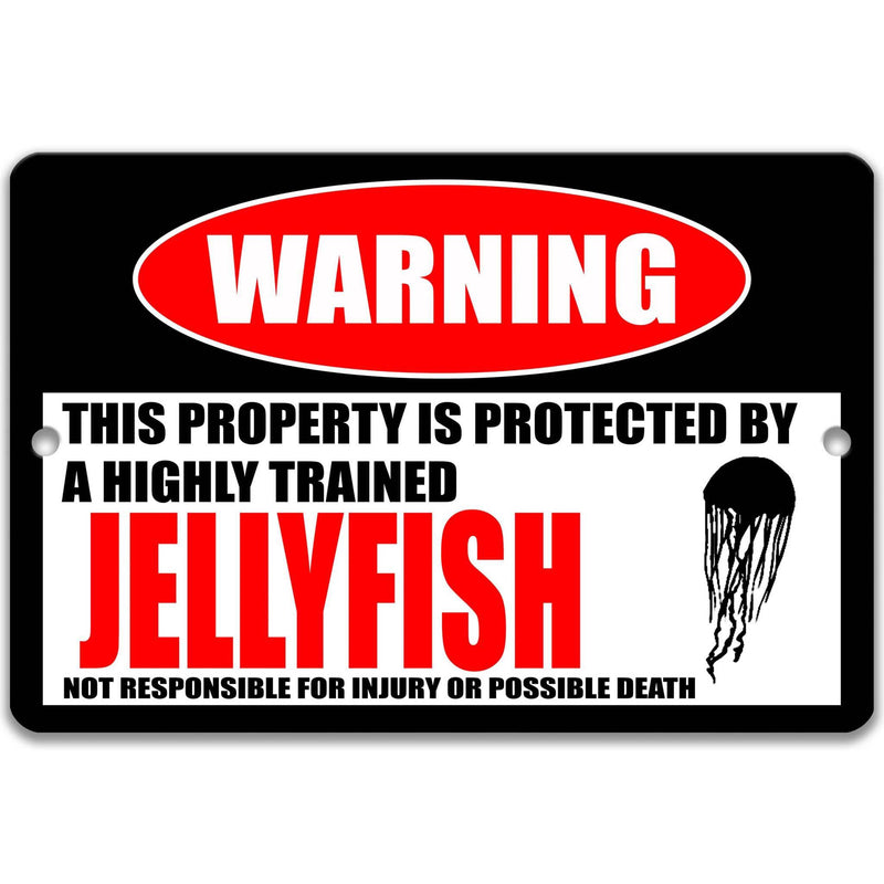 Jellyfish Warning Sign, Beware of Jellyfish Sign, Man-of-war - Designs by Linda Nee