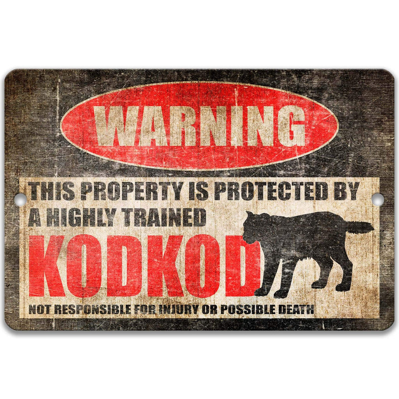 Funny Kodkod Warning Sign, Beware of Kodkod Sign, Chilean Cat - Designs by Linda Nee