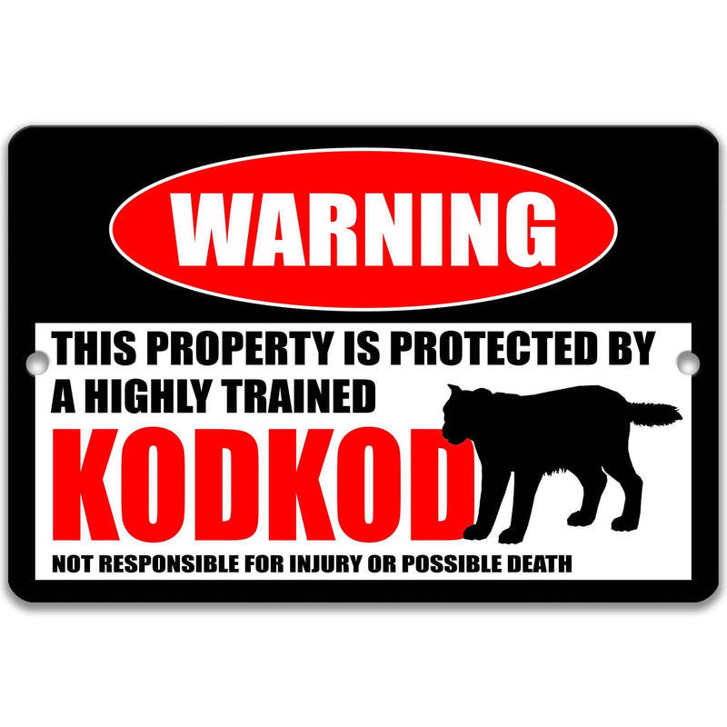 Funny Kodkod Warning Sign, Beware of Kodkod Sign, Chilean Cat - Designs by Linda Nee