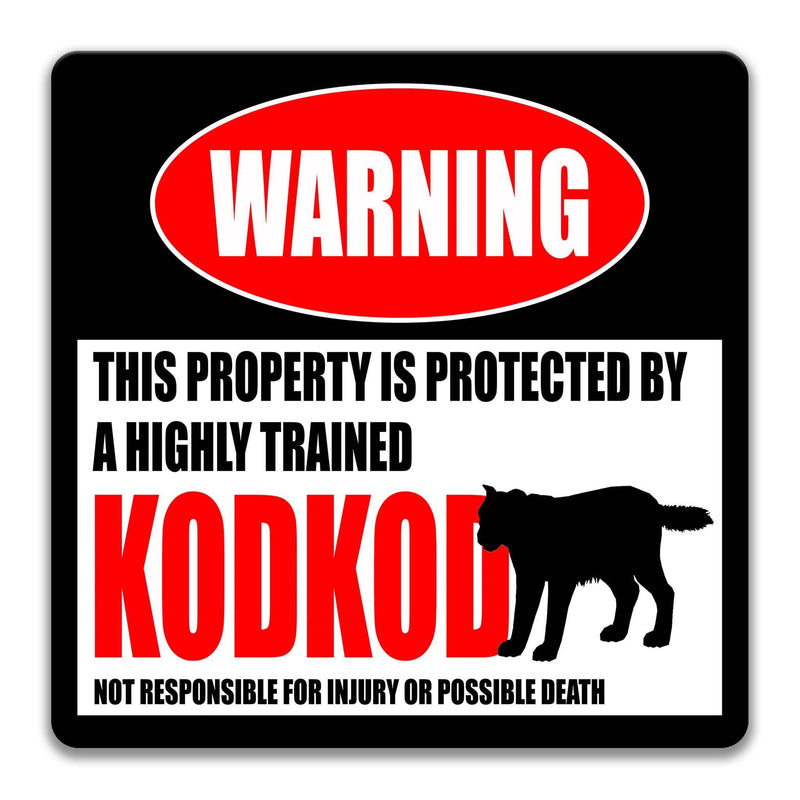 Funny Kodkod Warning Sign, Beware of Kodkod Sign, Chilean Cat - Designs by Linda Nee