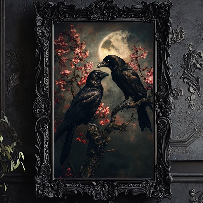 Ravens gothic metal sign