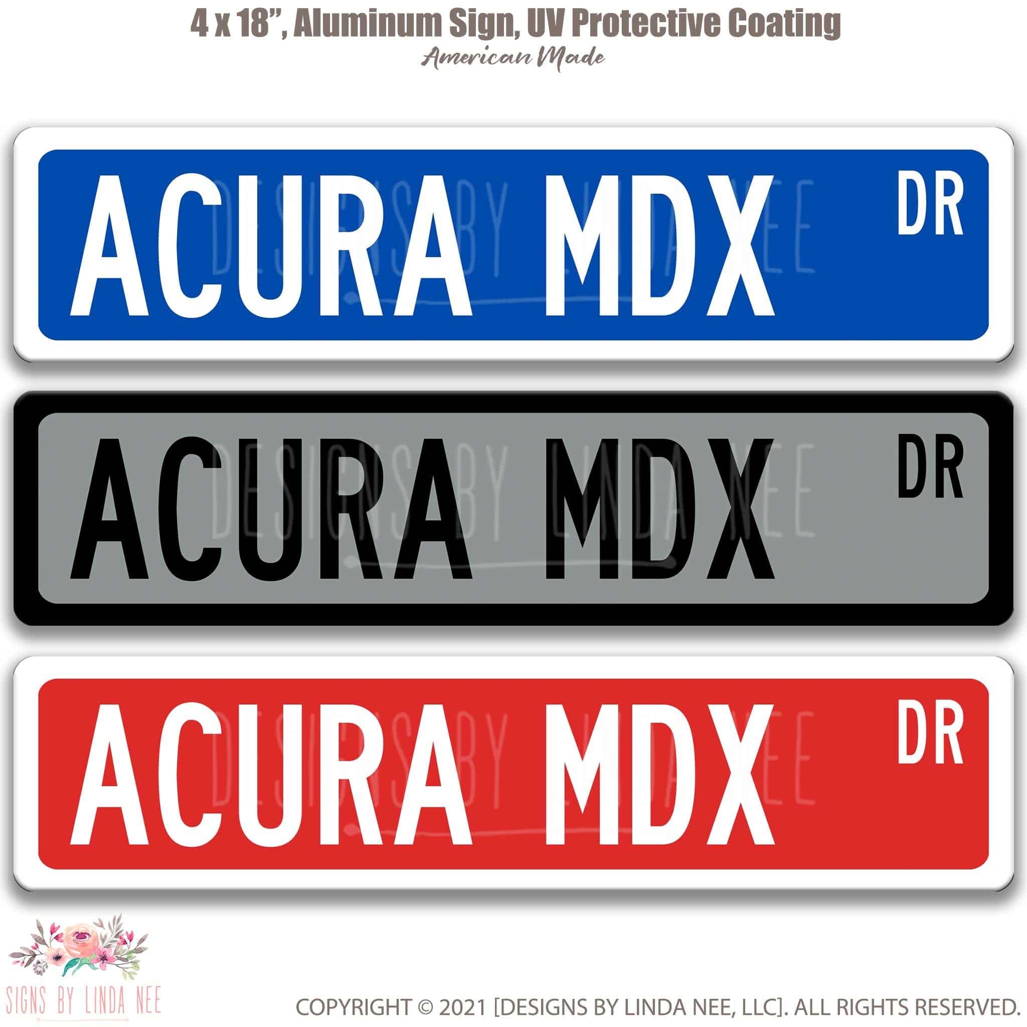 Acura MDX Metal Street Sign, Garage Sign, Auto Accessories