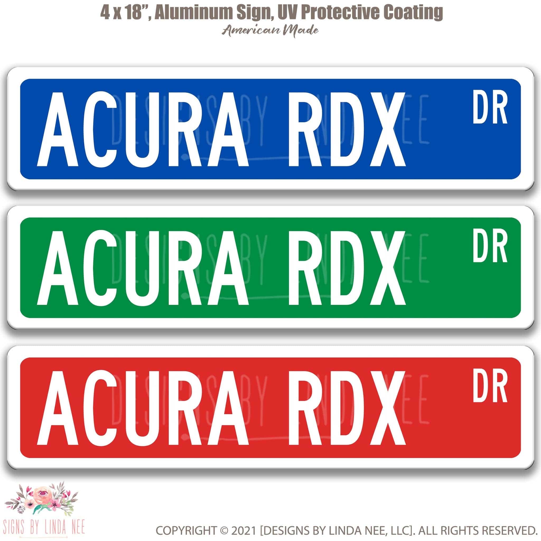 Acura RDX Street Sign, Garage Sign, Auto Accessories A - SSV036