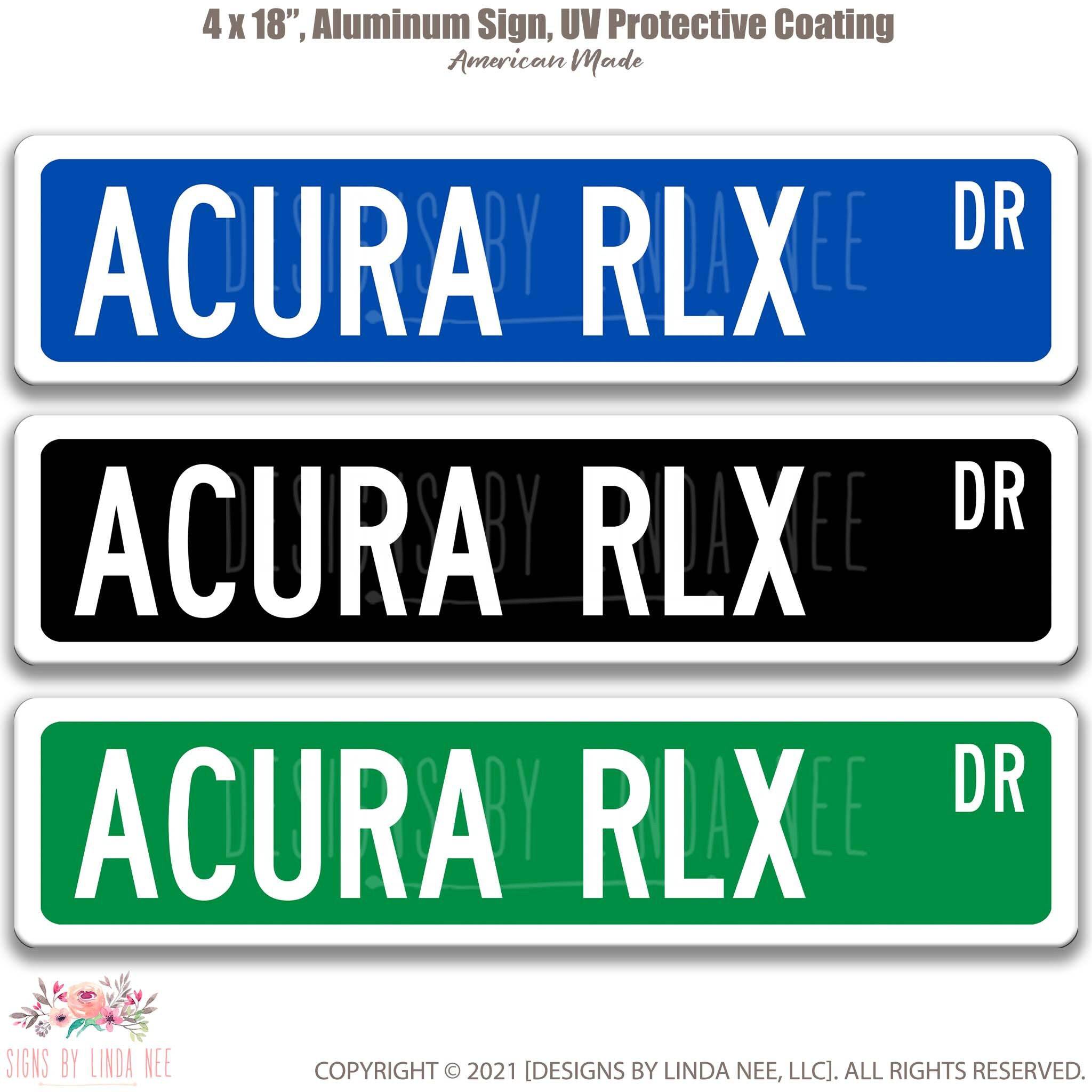 Acura RLX Metal Street Sign, Garage Sign, Auto Accessories