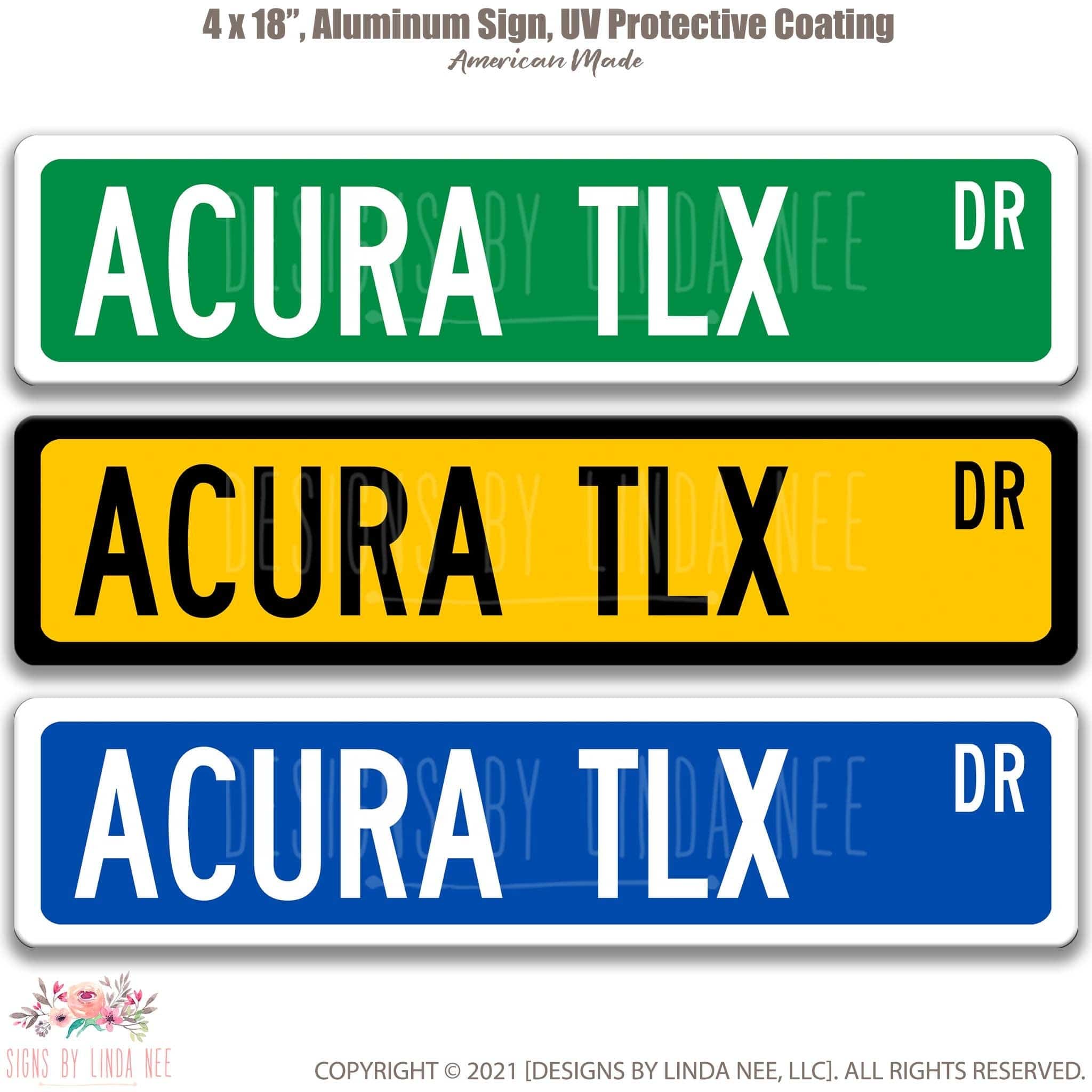 Acura TLX Metal Street Sign, Garage Sign, Auto Accessories