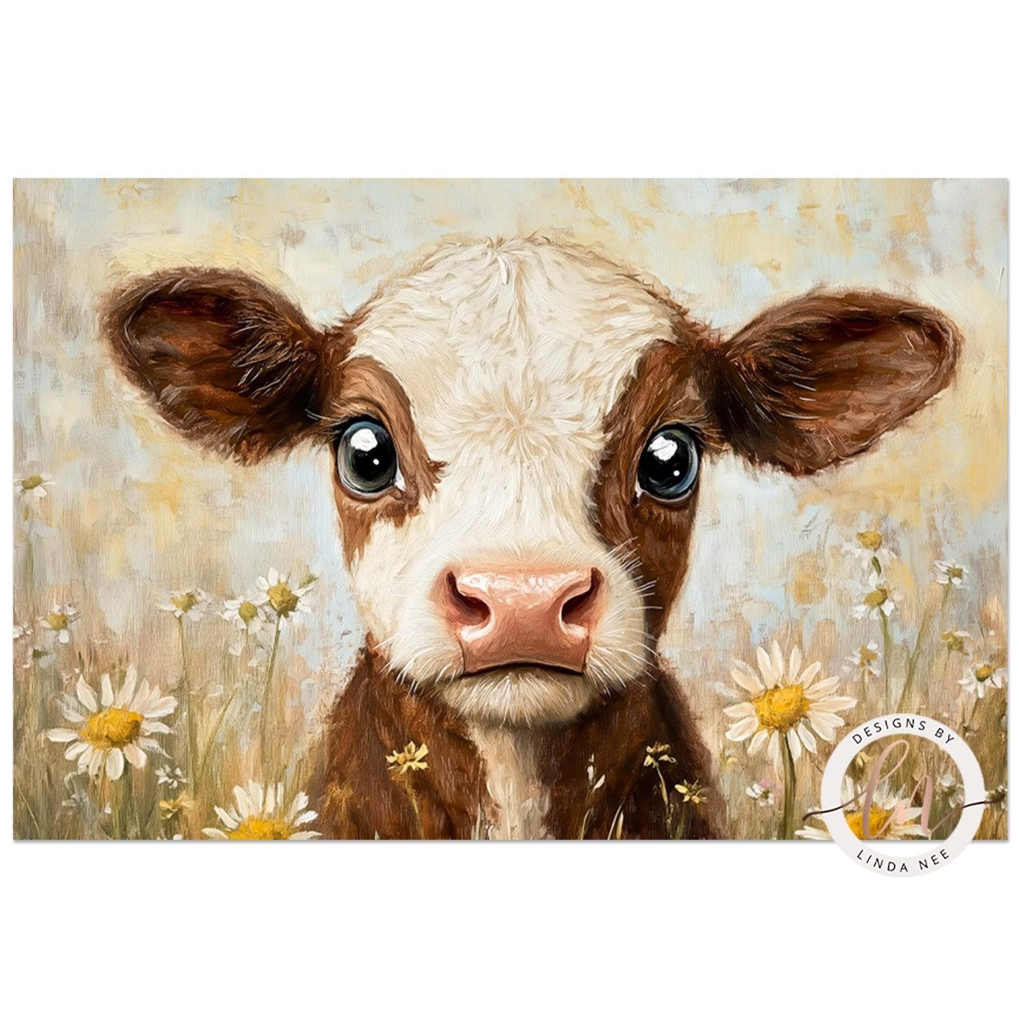 Adorable Baby Cow Print