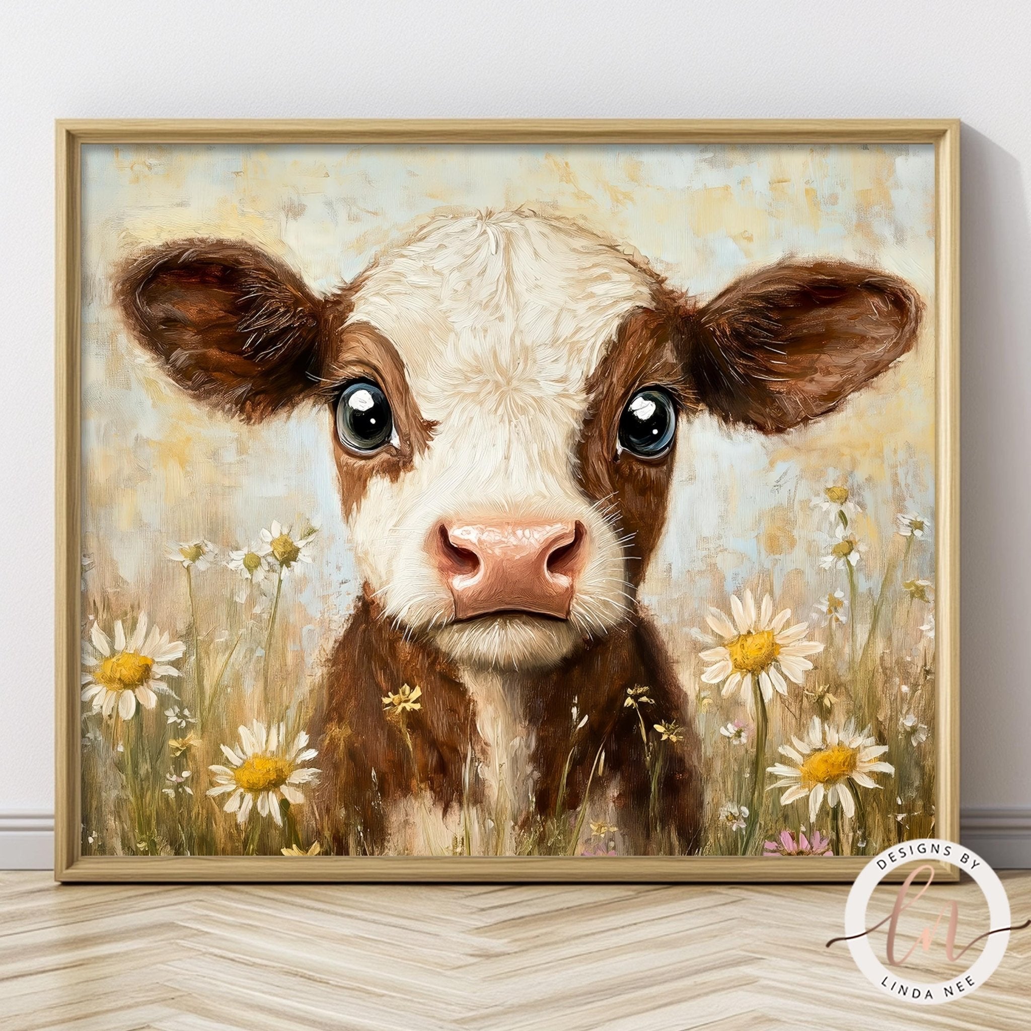 Adorable Baby Cow Print