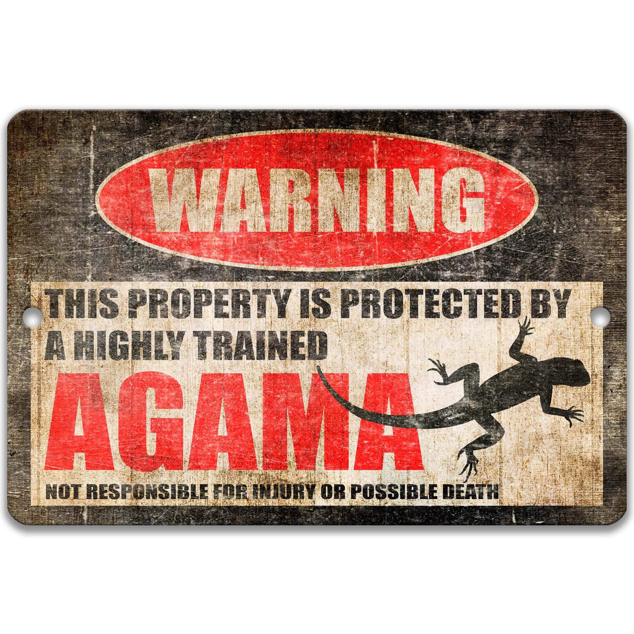 Agama Warning Sign - Funny Home Decor