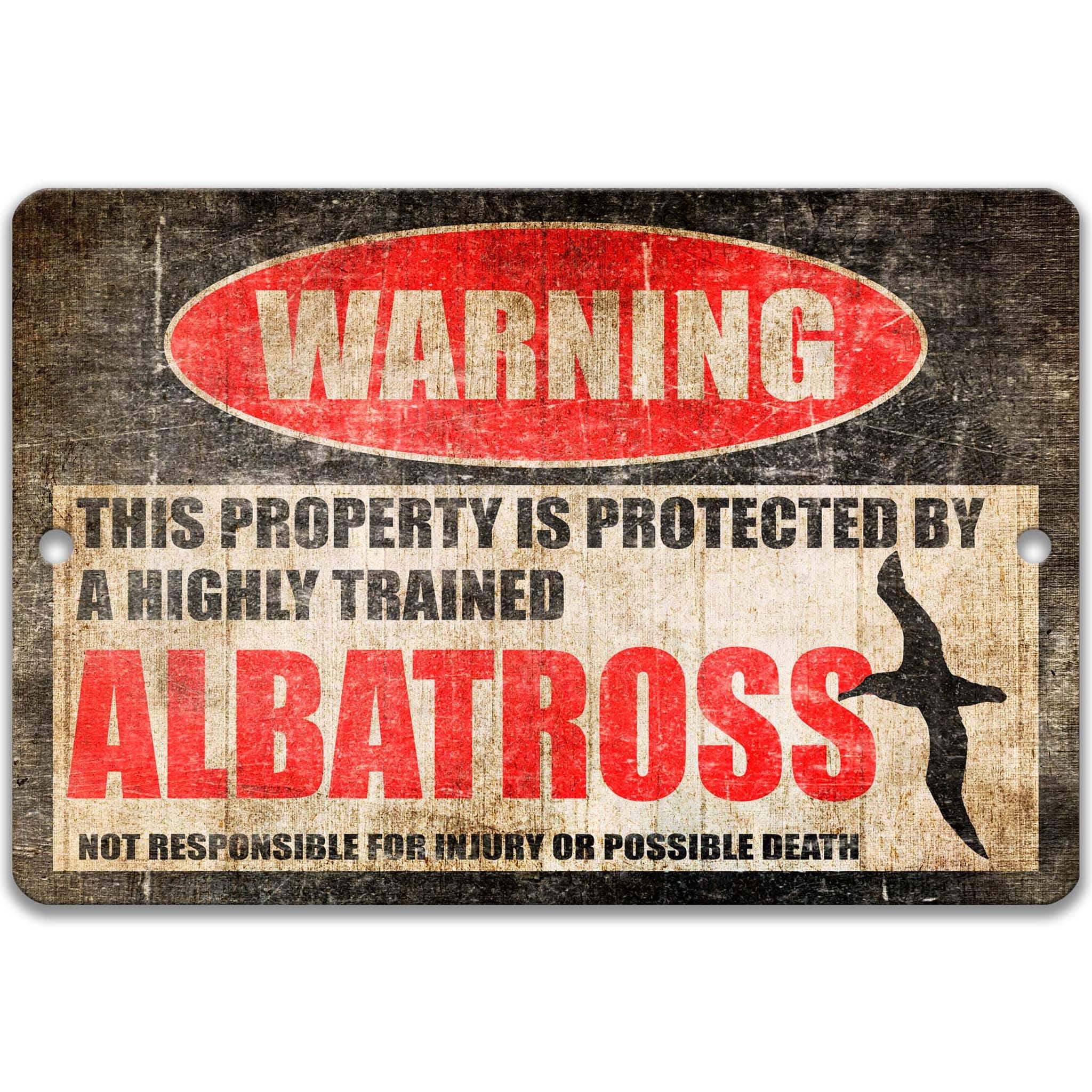 Albatross Warning Sign - Funny Decor for Boat Docks