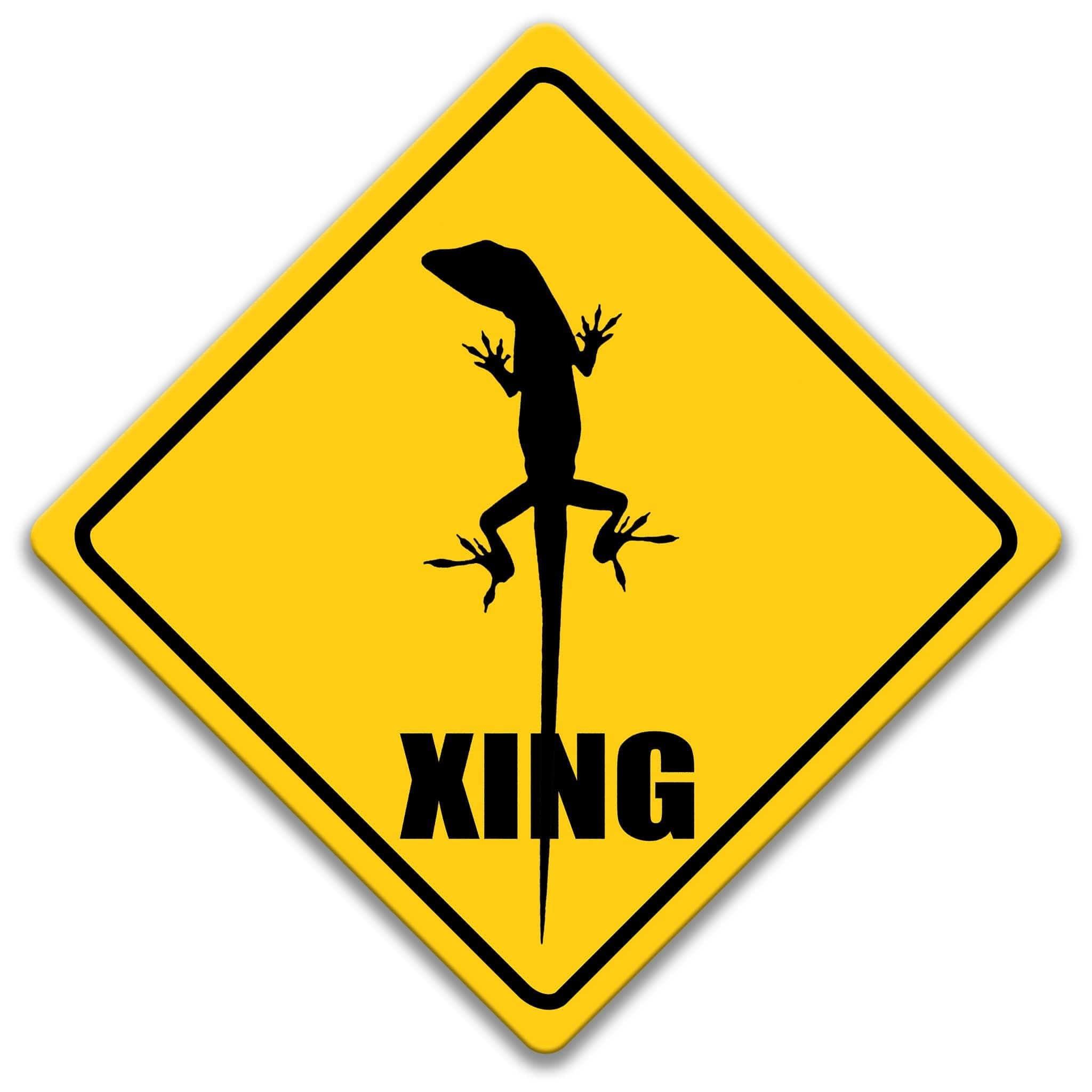 Anole XING Caution Sign