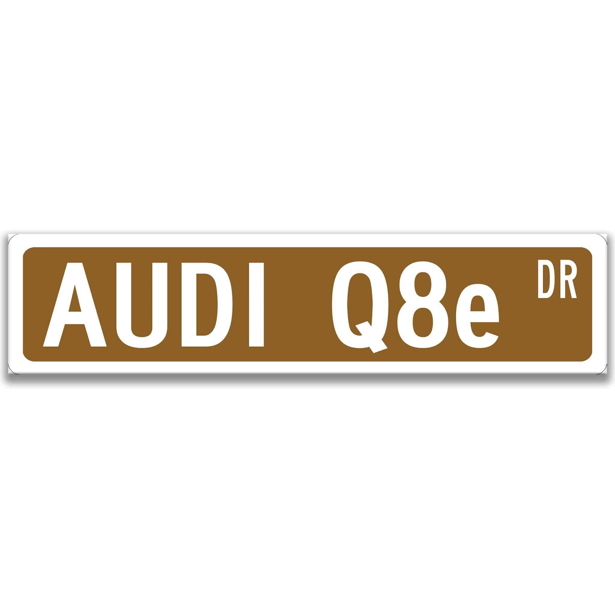 Audi Q8e Metal Street Sign, Garage Sign, Auto Accessories