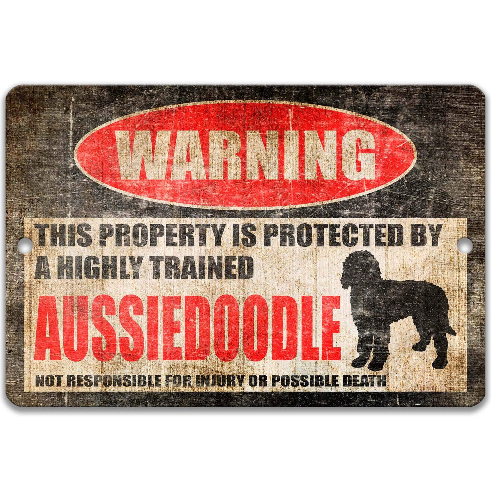 AussieDoodle Dog Sign - Unique Metal Yard Decor for Dog Lovers