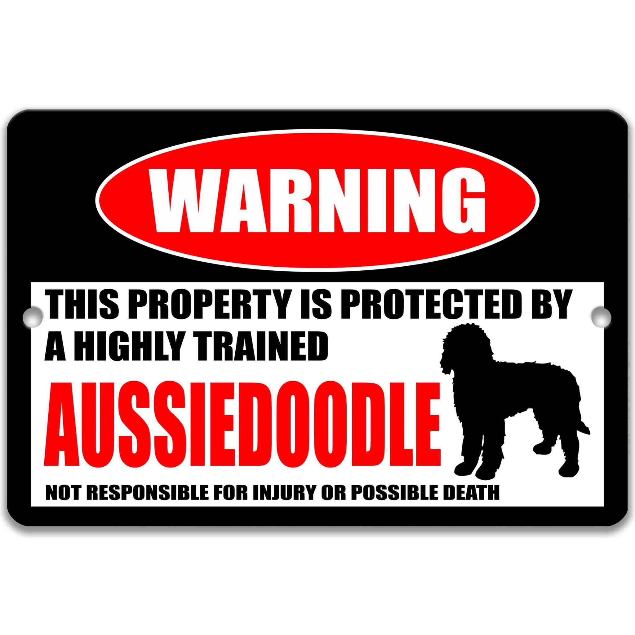 AussieDoodle Dog Sign - Unique Metal Yard Decor for Dog Lovers