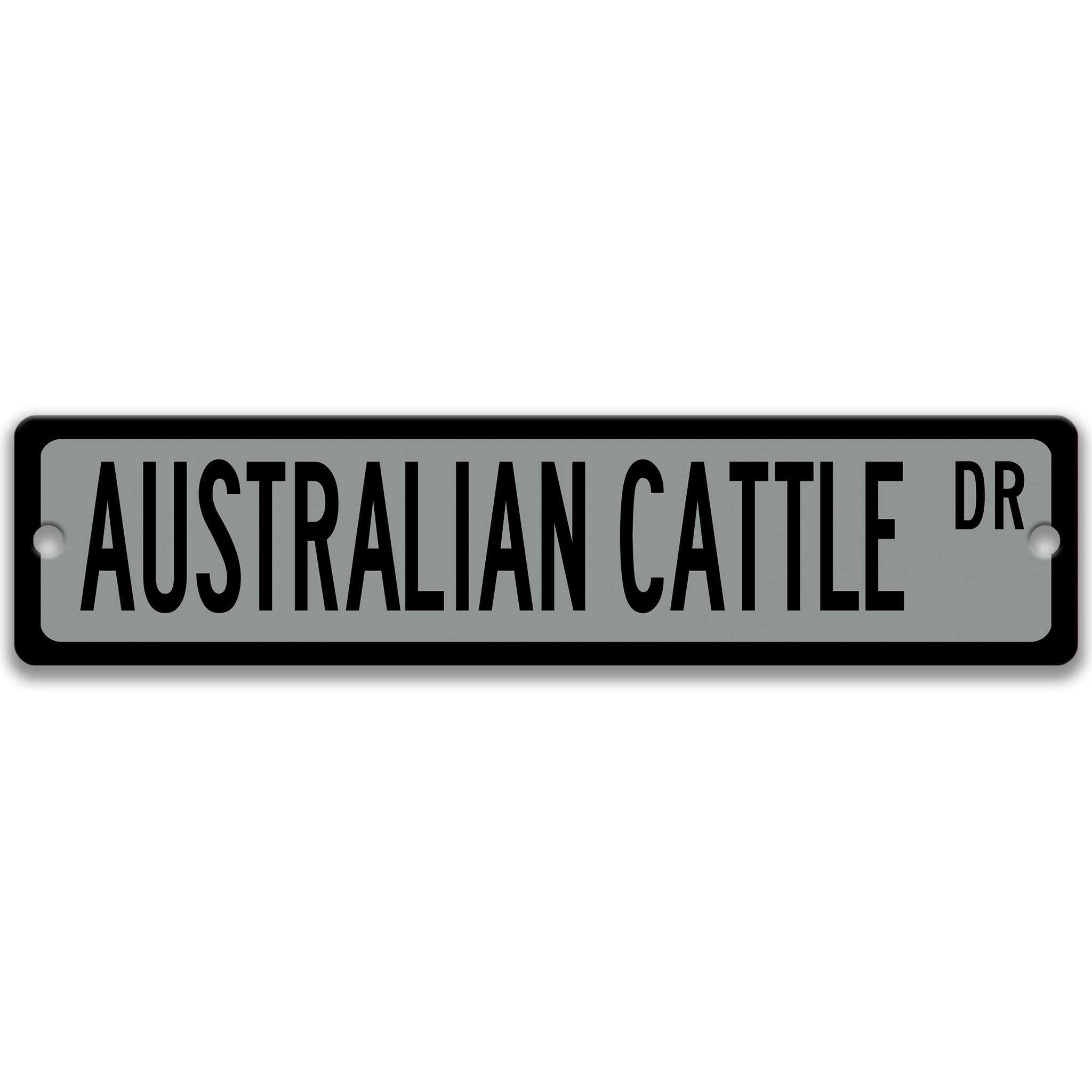 Australian Cattle Dog Metal Street Sign