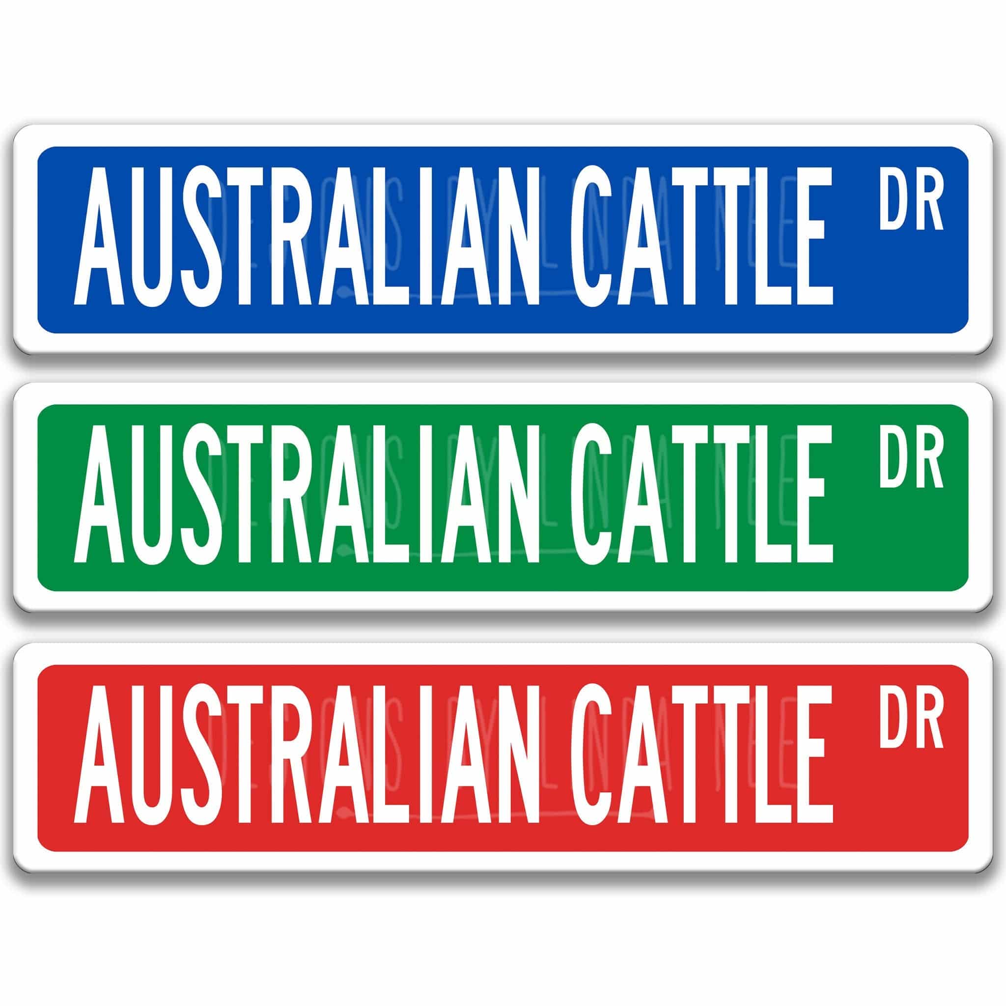 Australian Cattle Dog Metal Street Sign