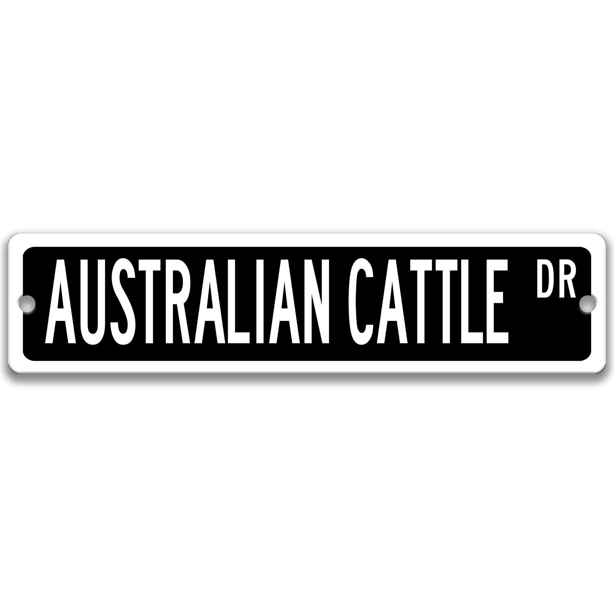 Australian Cattle Dog Metal Street Sign