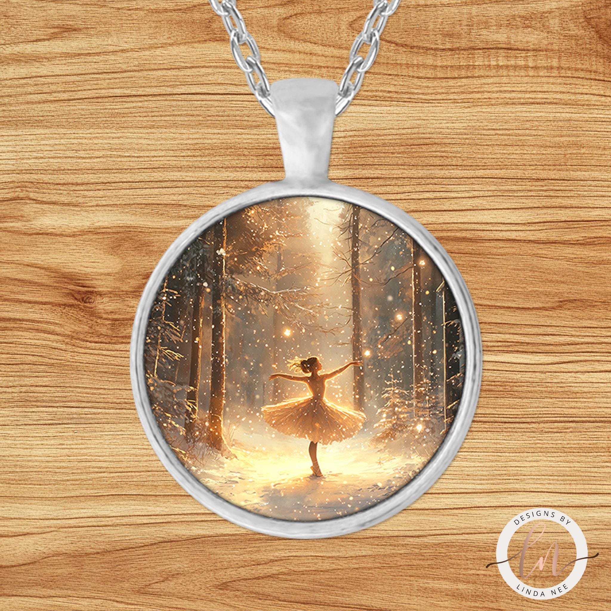 Ballet Necklace - Ballerina Dance Recital Winter Pendant