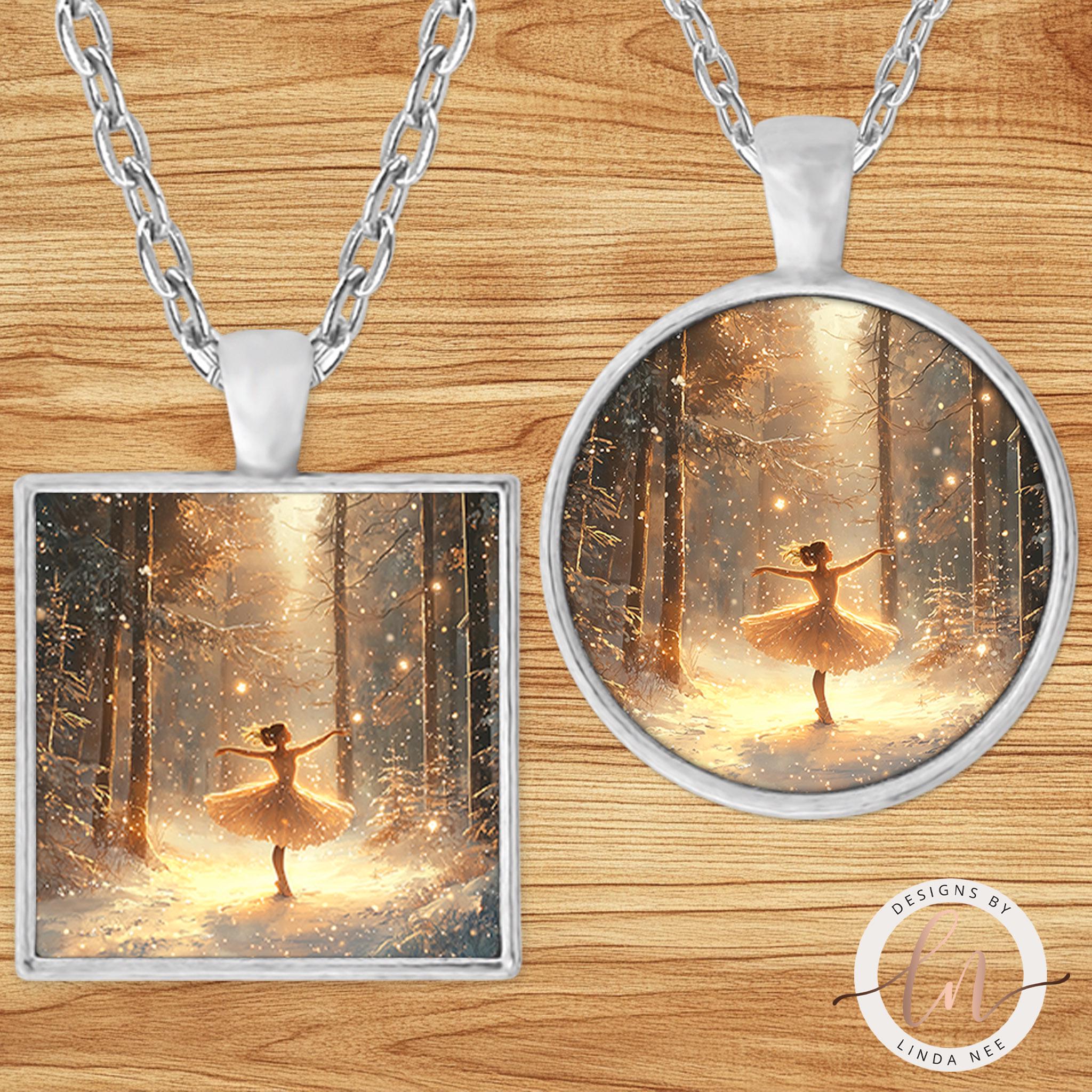 Ballet Necklace - Ballerina Dance Recital Winter Pendant