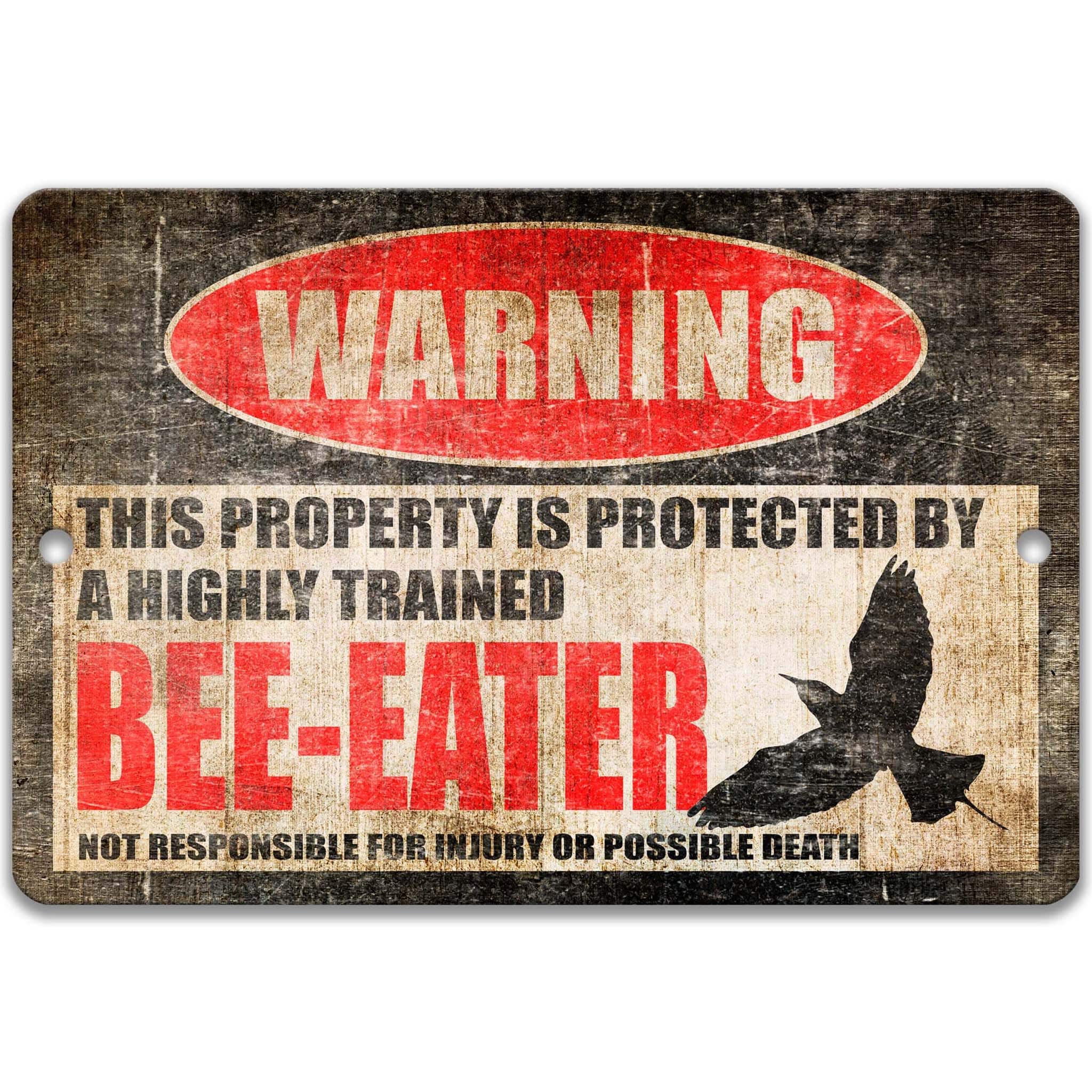 Bee - Eater Warning Sign - Funny Bird Decor - Available in Multiple Sizes