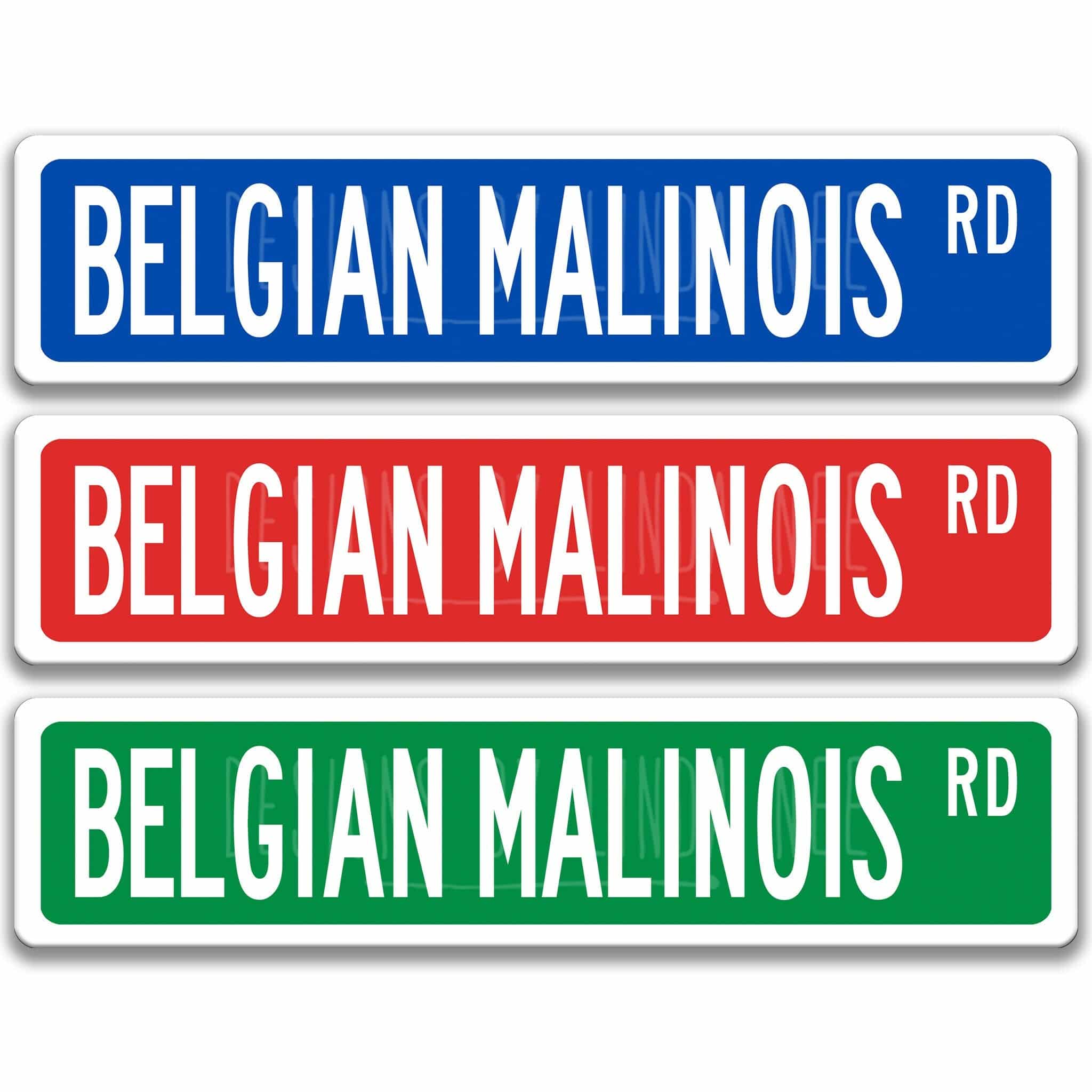 Belgian Malinois Dog Metal Street Sign