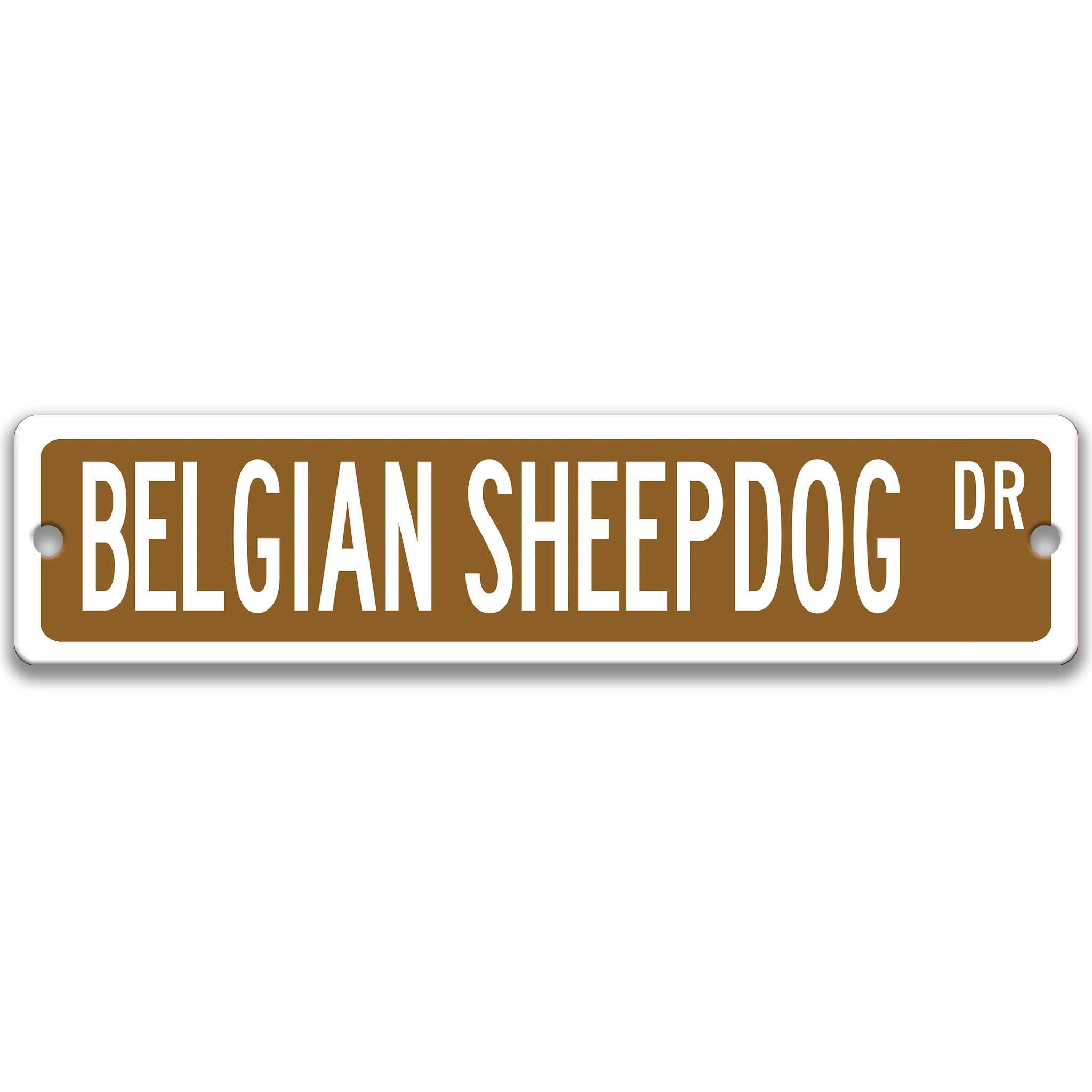 Belgian Sheepdog Metal Street Signanimal