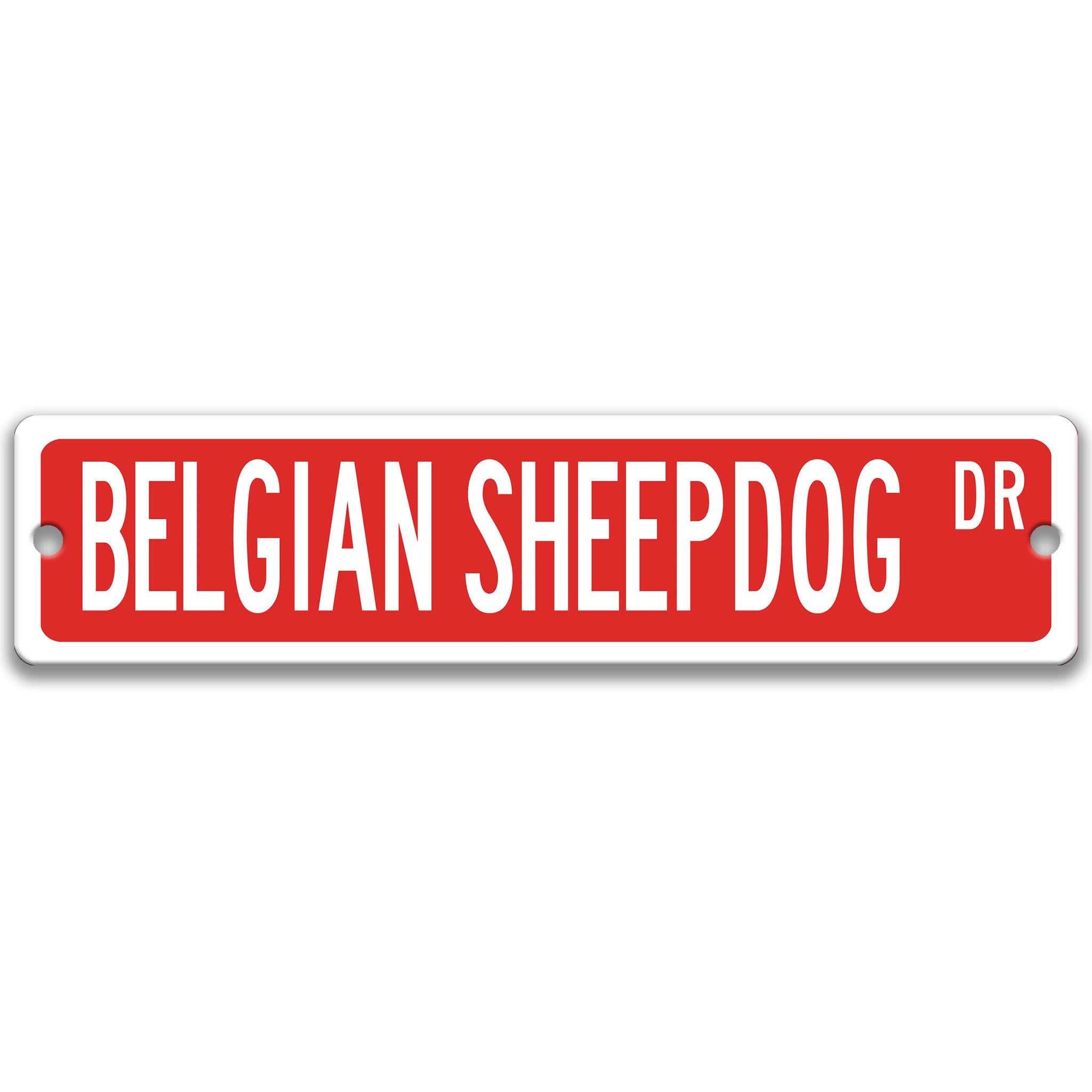 Belgian Sheepdog Metal Street Sign