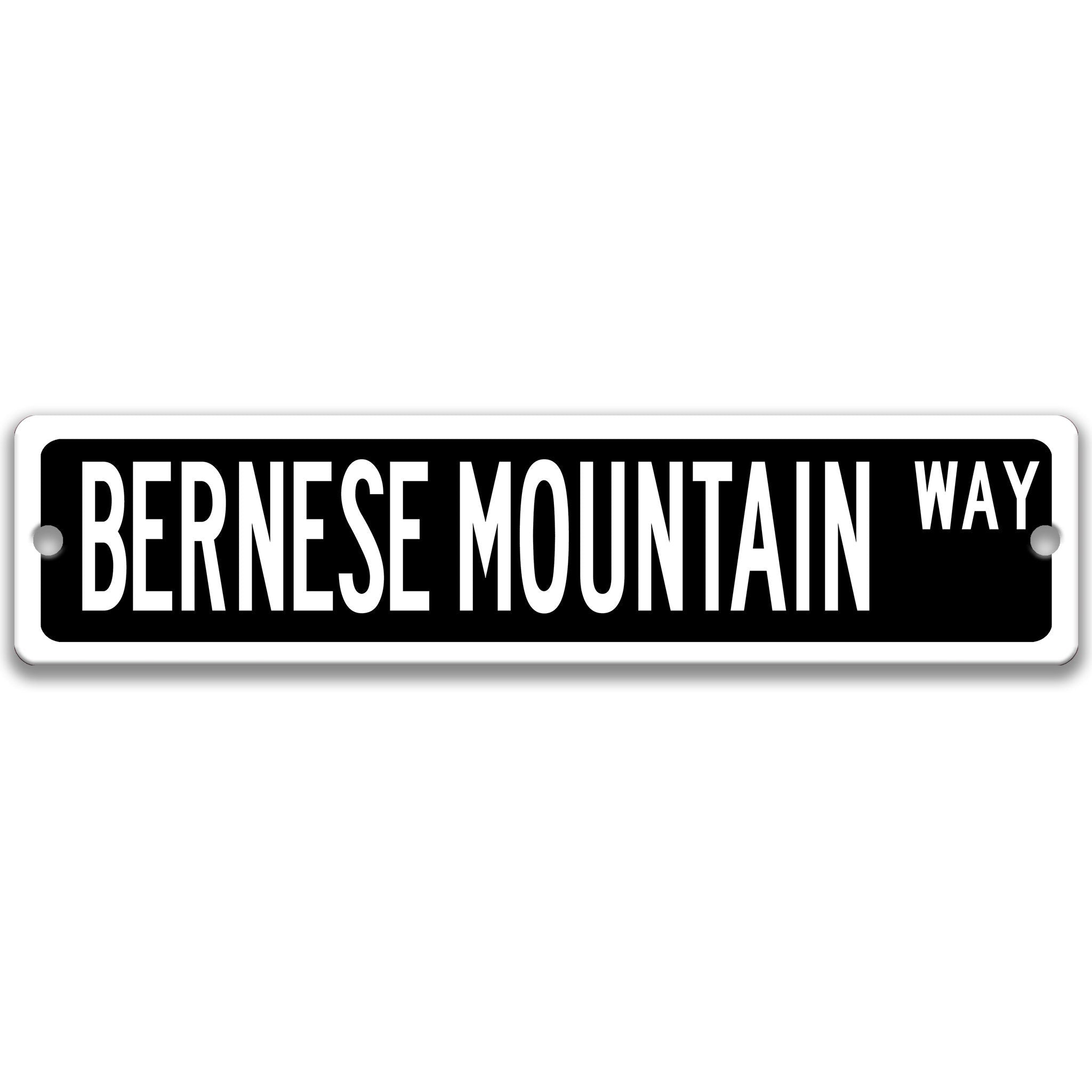 Bernese Mountain Dog Metal Street Sign