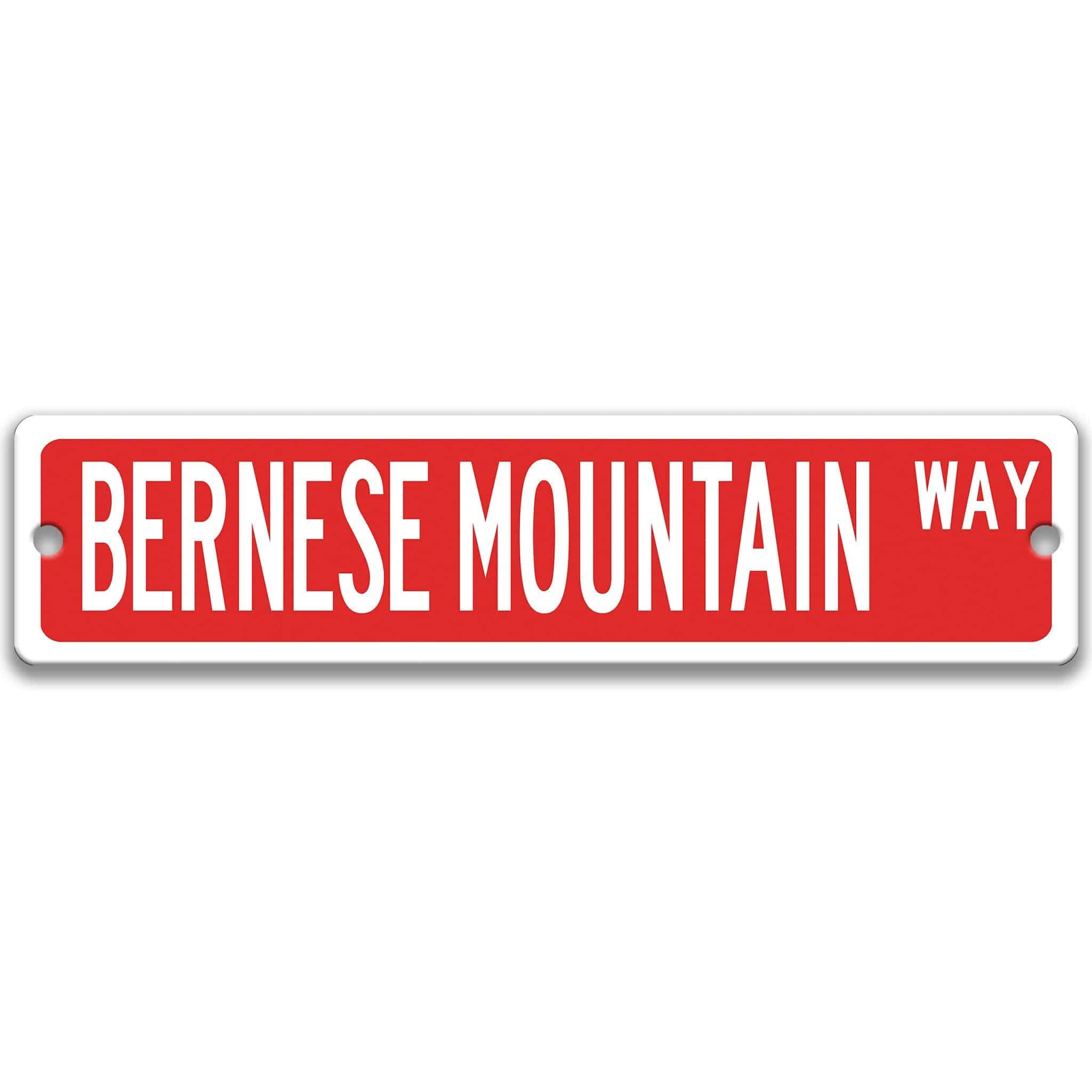 Bernese Mountain Dog Metal Street Sign