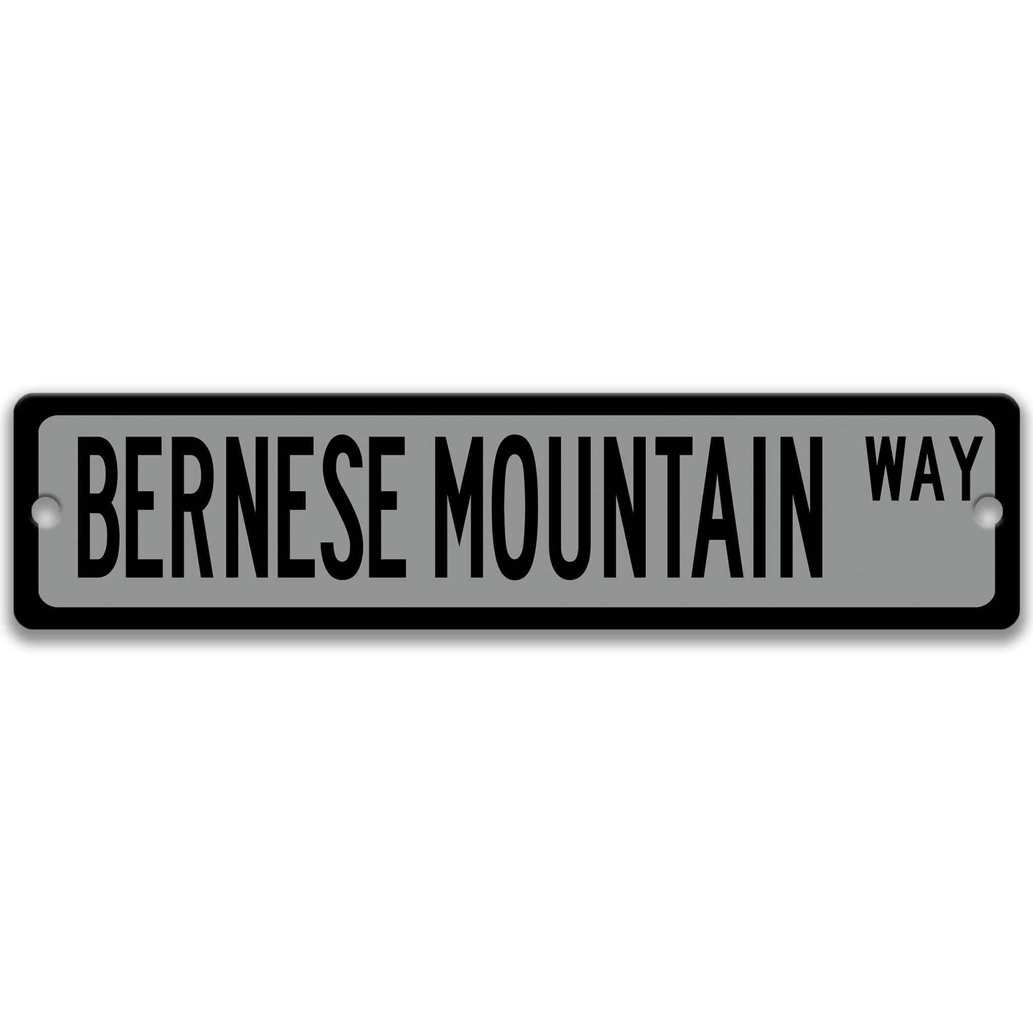 Bernese Mountain Dog Metal Street Sign