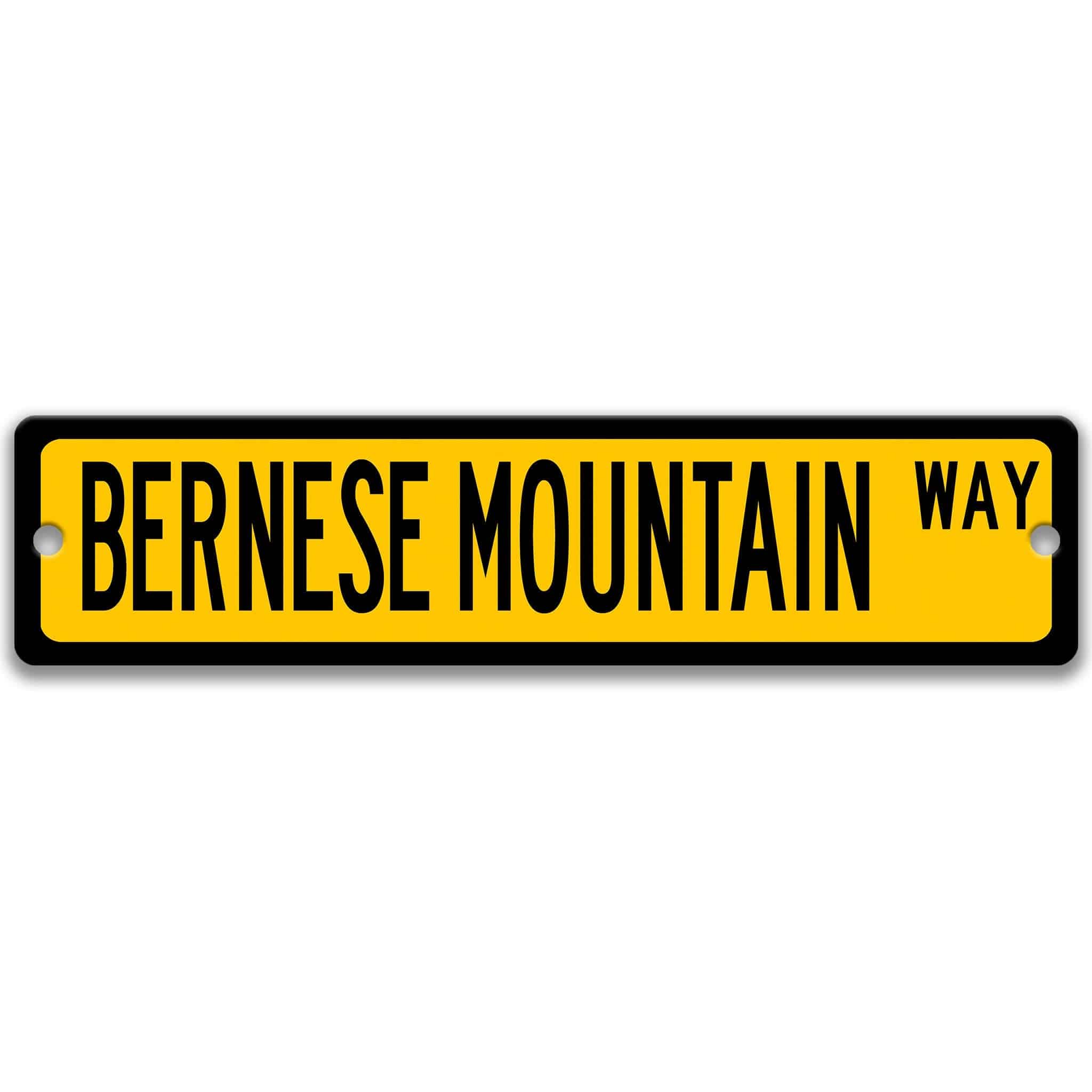 Bernese Mountain Dog Metal Street Sign