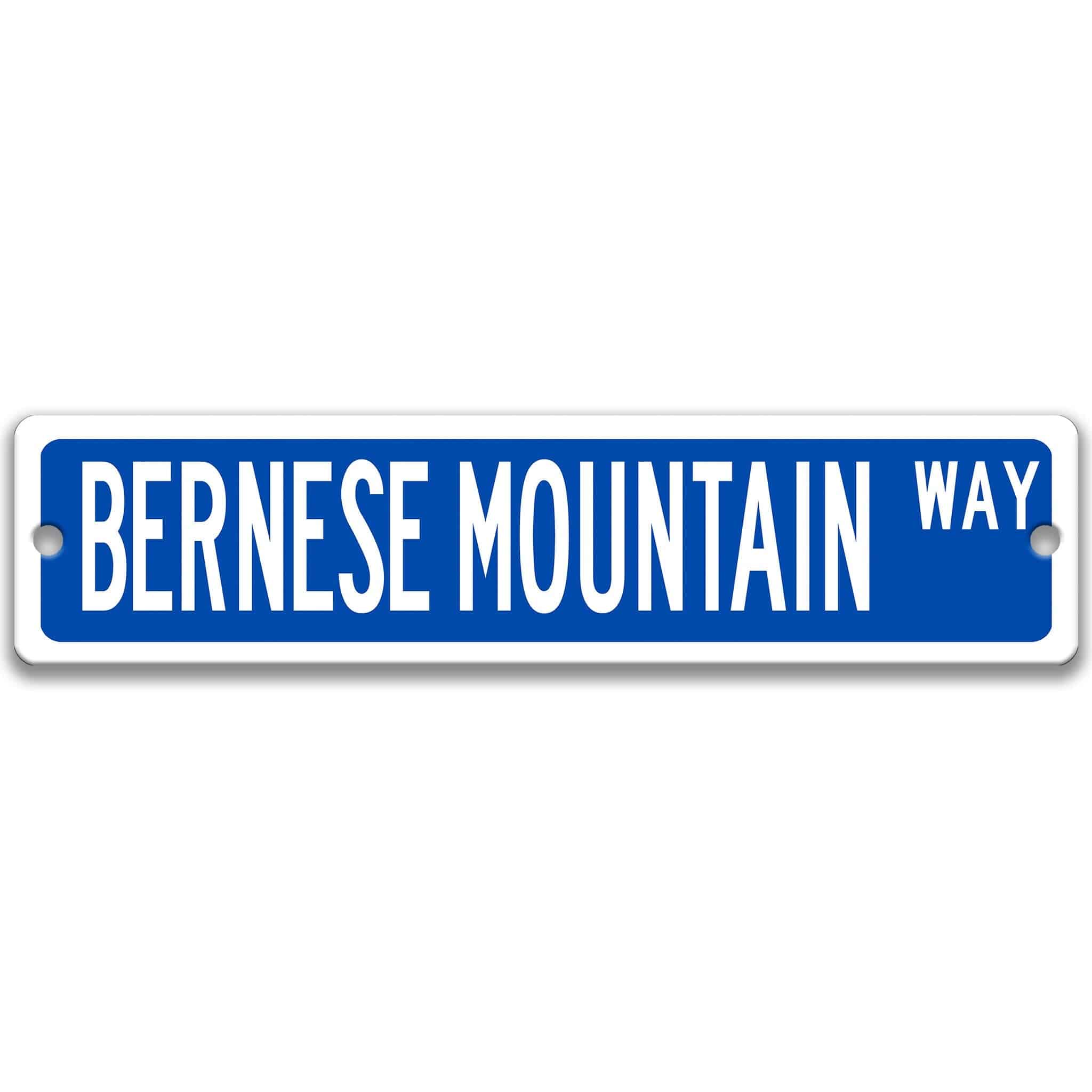 Bernese Mountain Dog Metal Street Sign