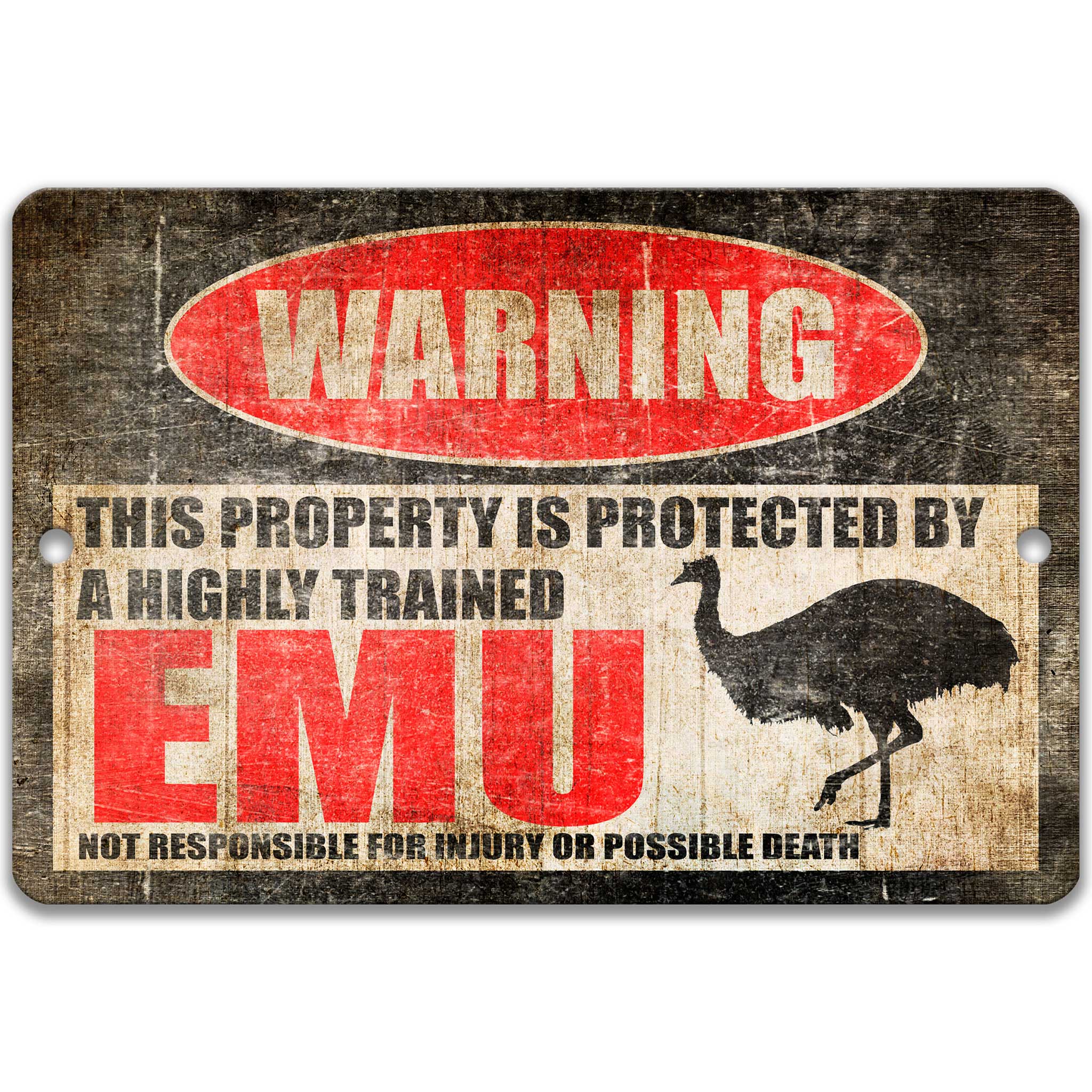 Beware of Emus with this Funny Emu Sign - Great Emu Gift and Wall Decor - Emu Lover Must - Have