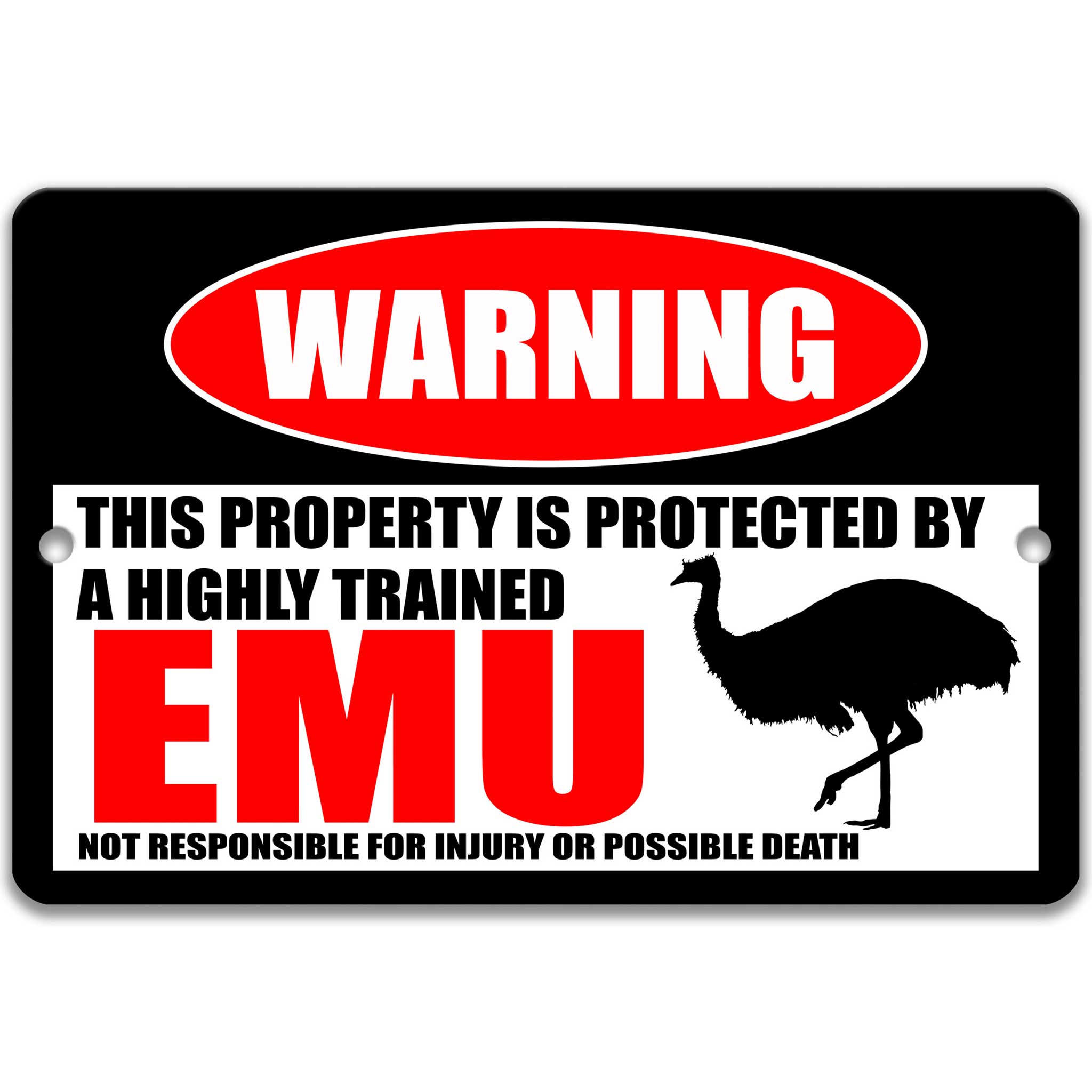 Beware of Emus with this Funny Emu Sign - Great Emu Gift and Wall Decor - Emu Lover Must - Have