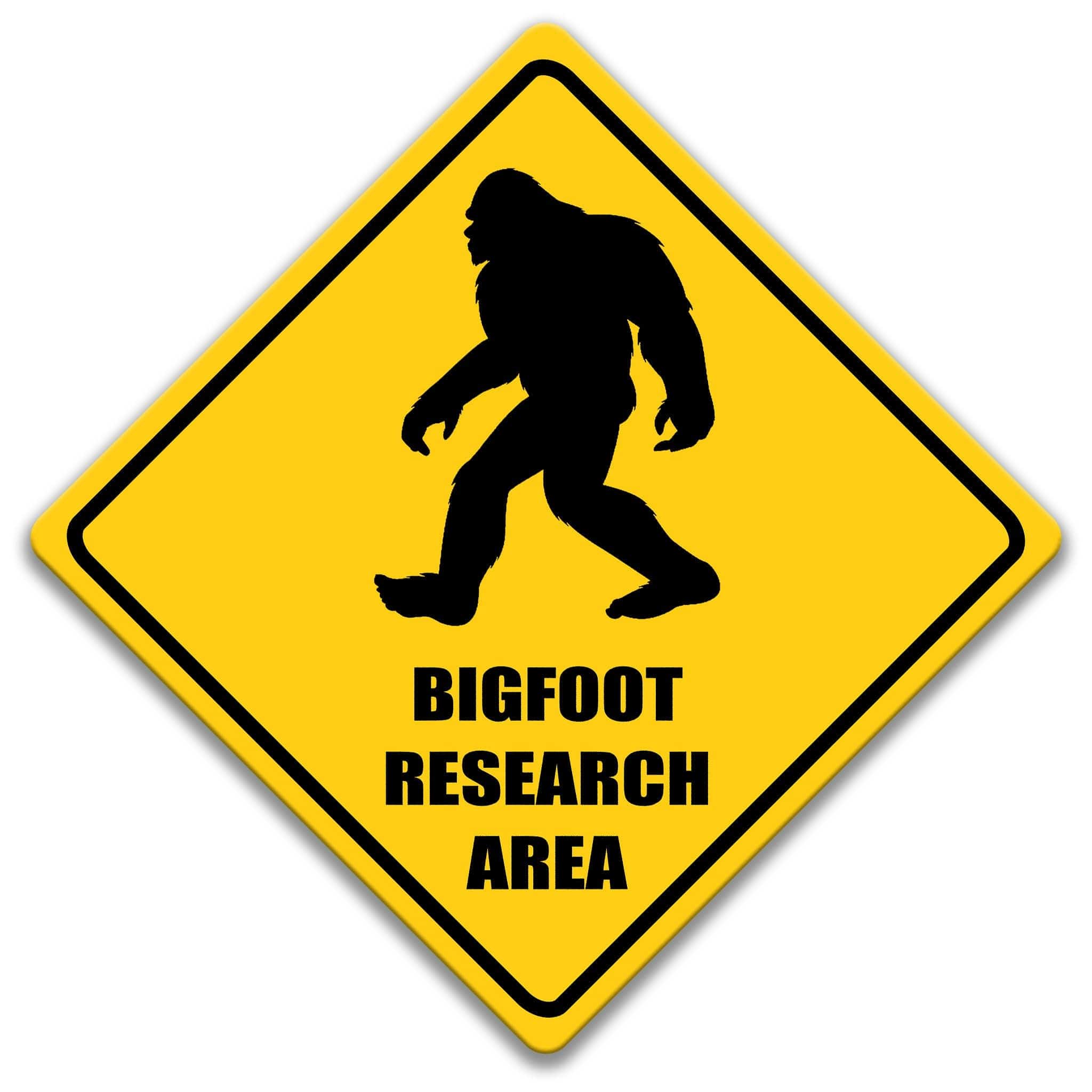 Bigfoot Research Area Sign