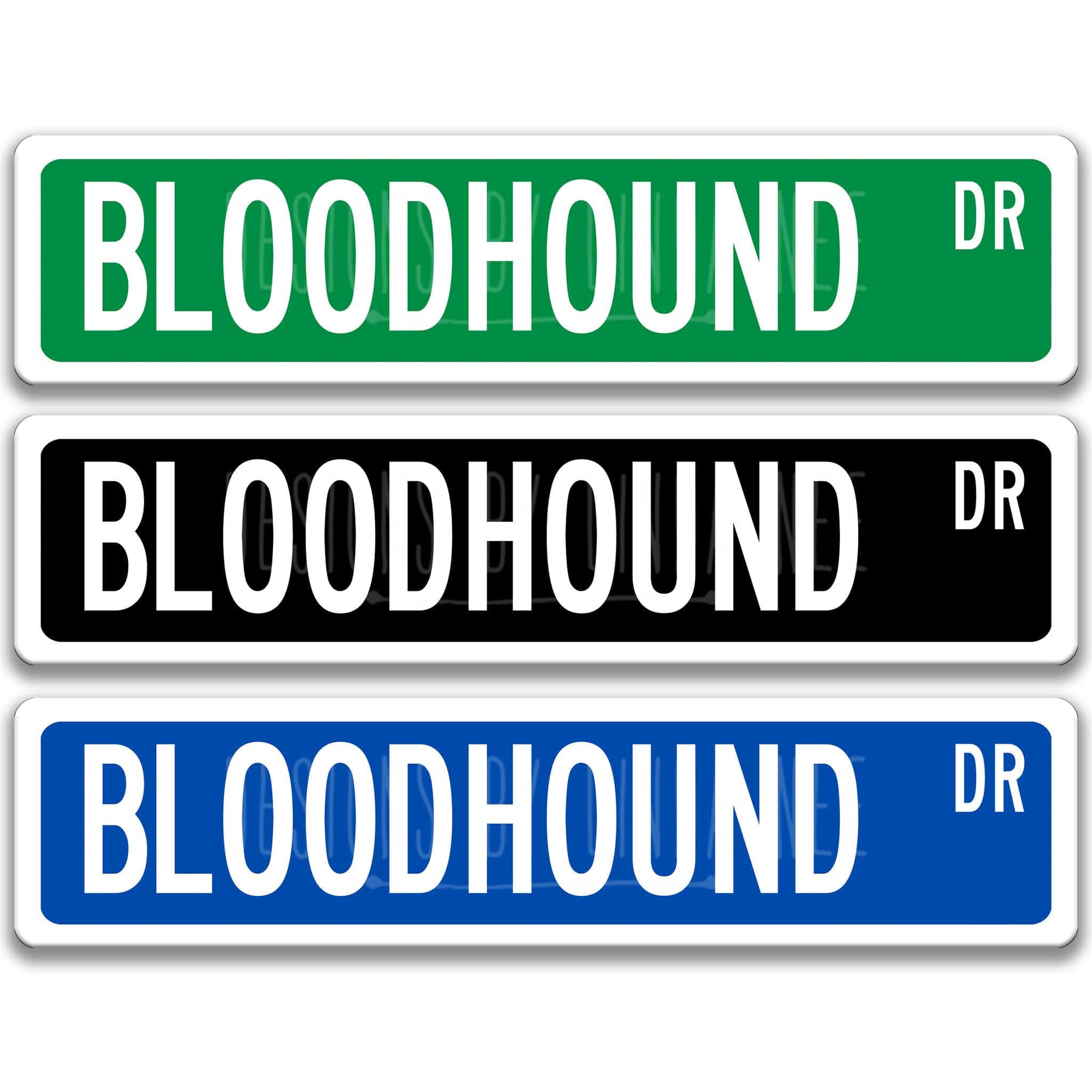 Bloodhound Dog Metal Street Sign