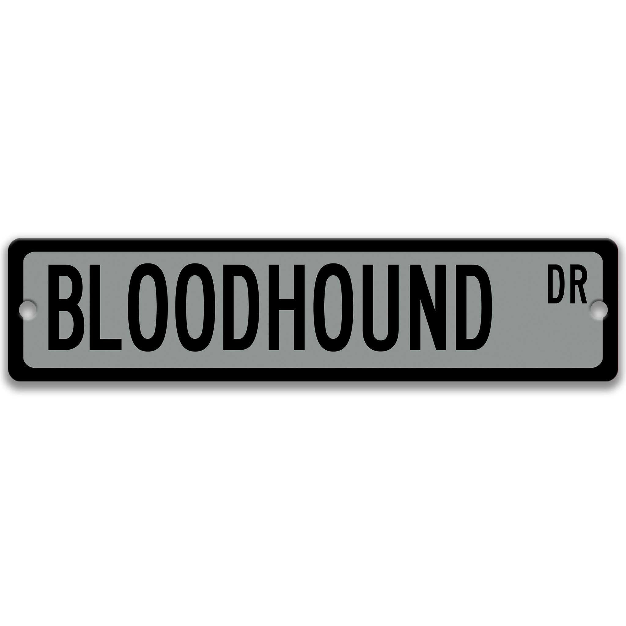 Bloodhound Dog Metal Street SignDesigns by Linda Nee