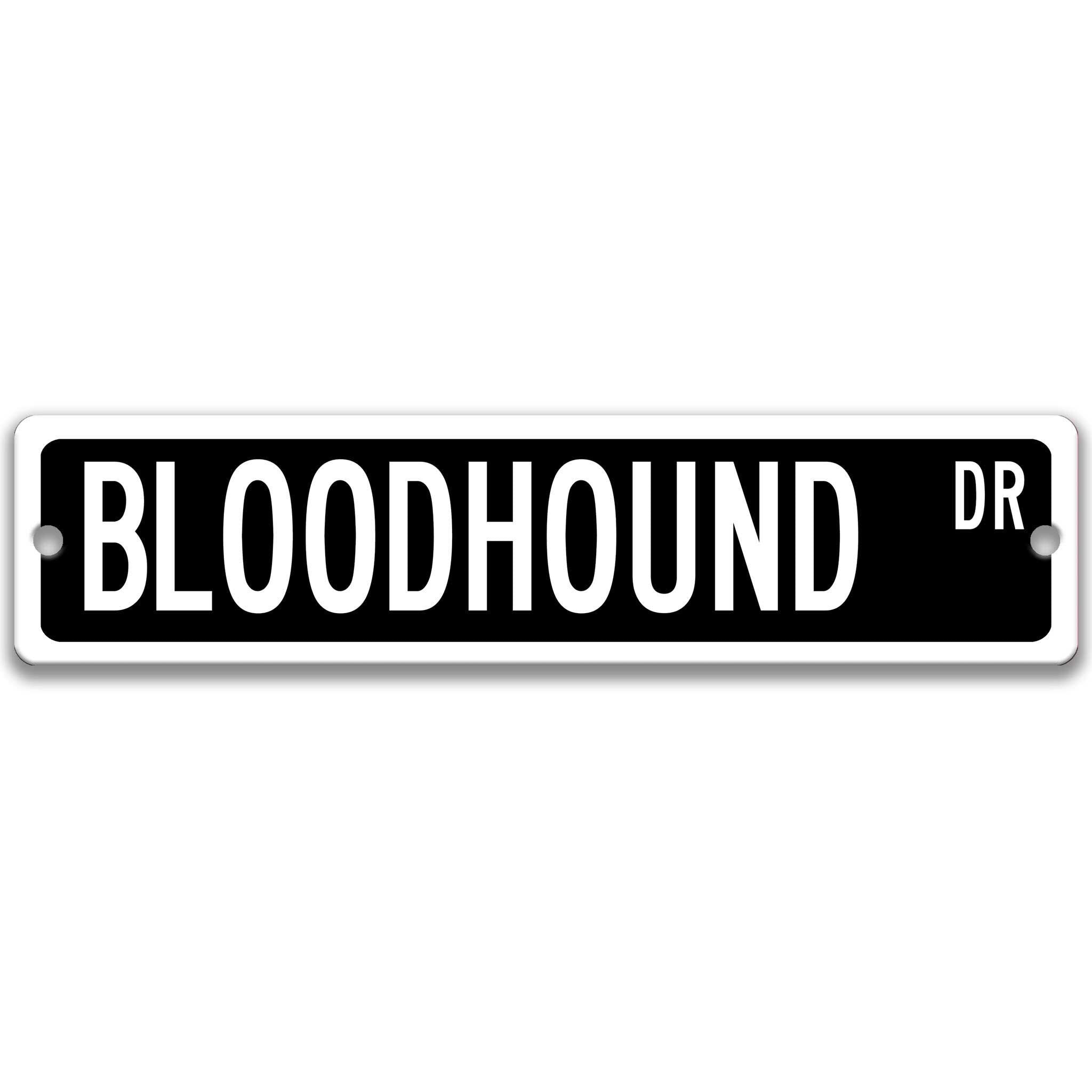 Bloodhound Dog Metal Street SignDesigns by Linda Nee