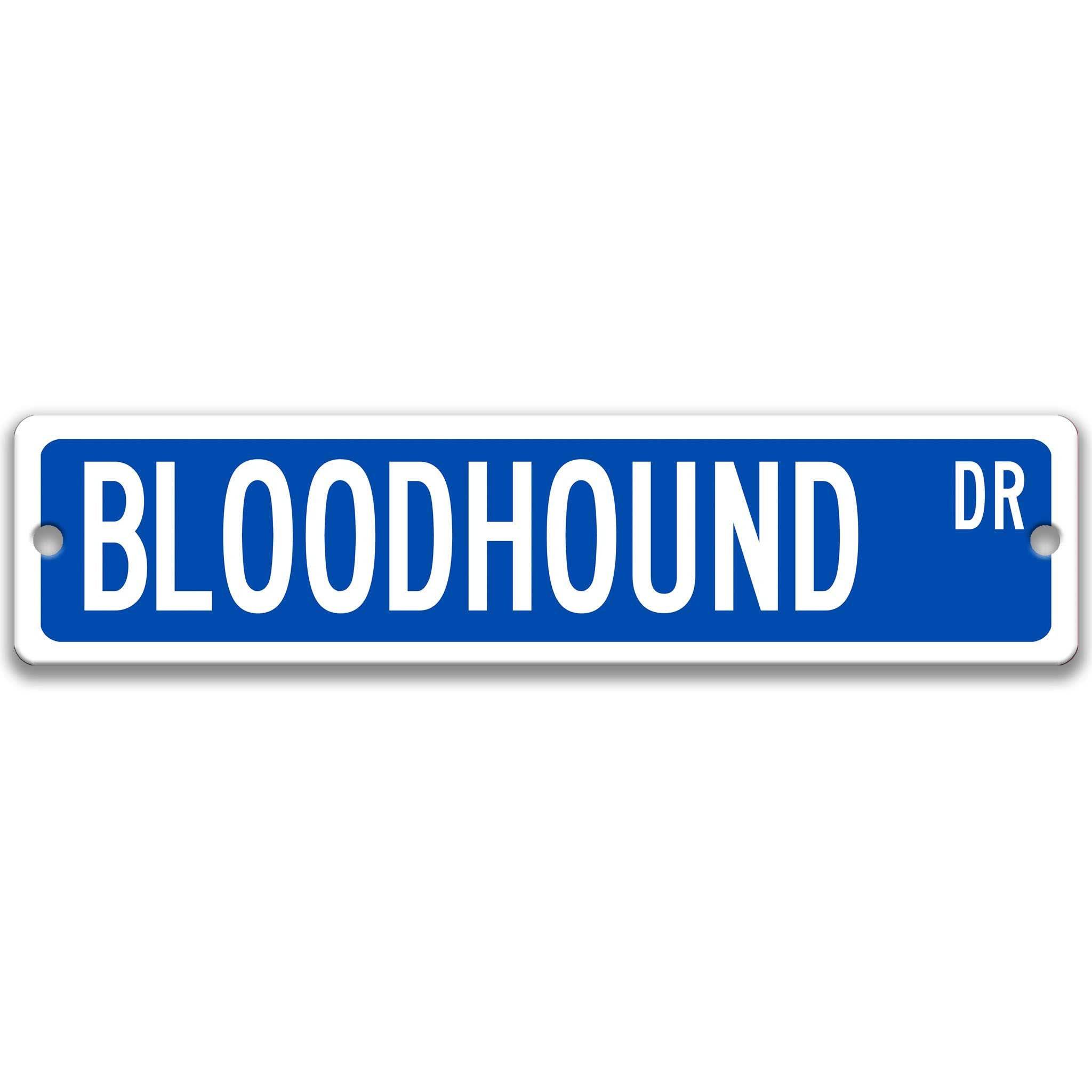 Bloodhound Dog Metal Street SignDesigns by Linda Nee