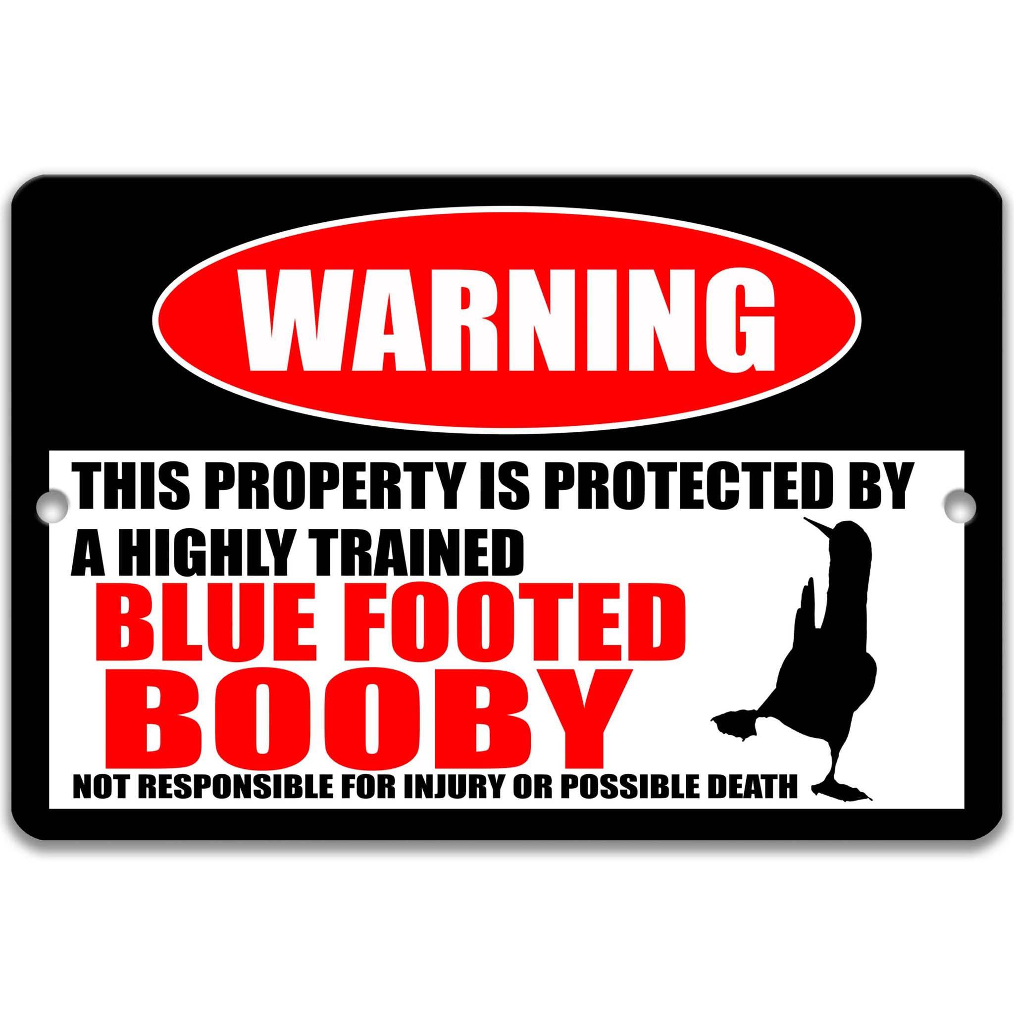 Blue Footed Booby Sign - Funny Decor for Bird Lovers