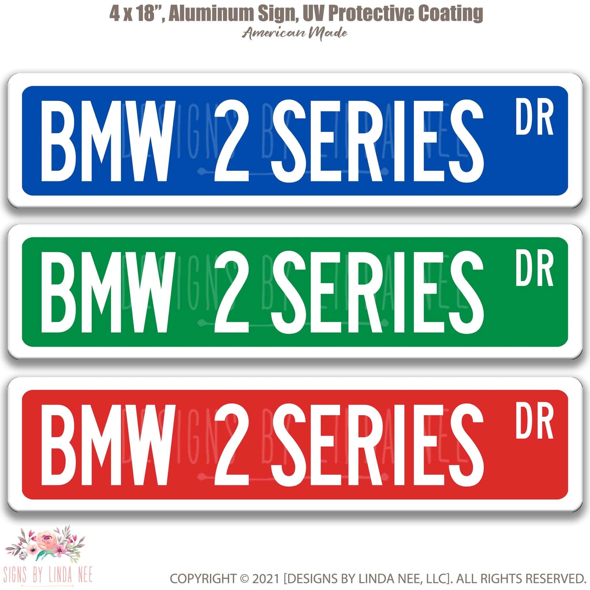 BMW 2 Series Metal Street Sign, Garage Sign, Auto Accessories